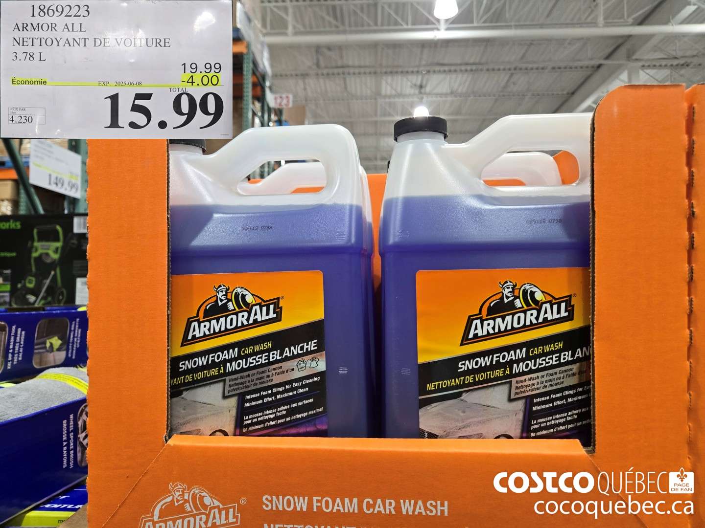 1869223 ARMOR ALL NETTOYANT DE VOITURE  ($4.00 INSTANT SAVINGS EXPIRES ON 2025-06-08) $15.99