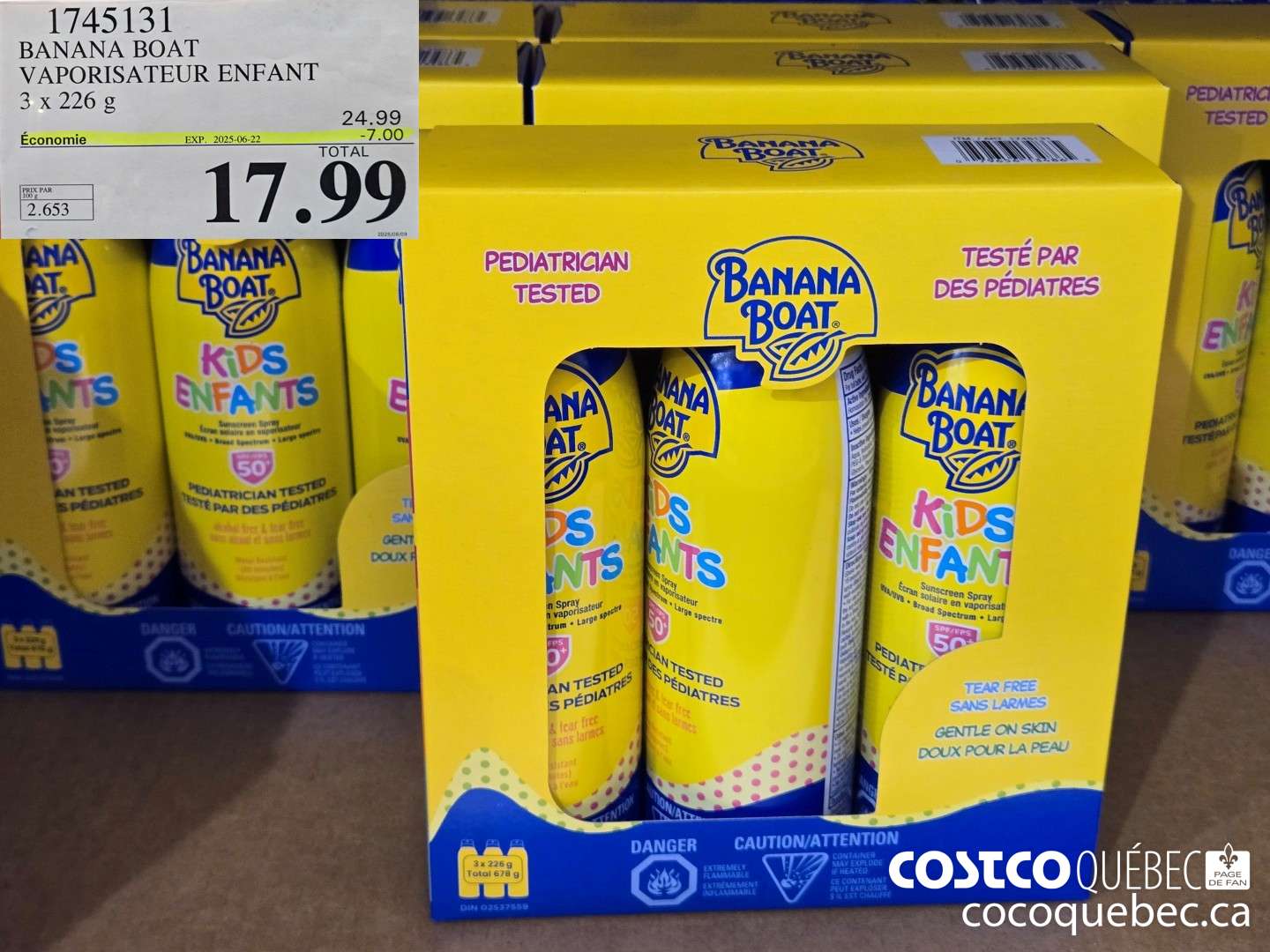 1745131 BANANA BOAT VAPORISATEUR ENFANT  ($7.00 INSTANT SAVINGS EXPIRES ON 2025-06-22) $17.99