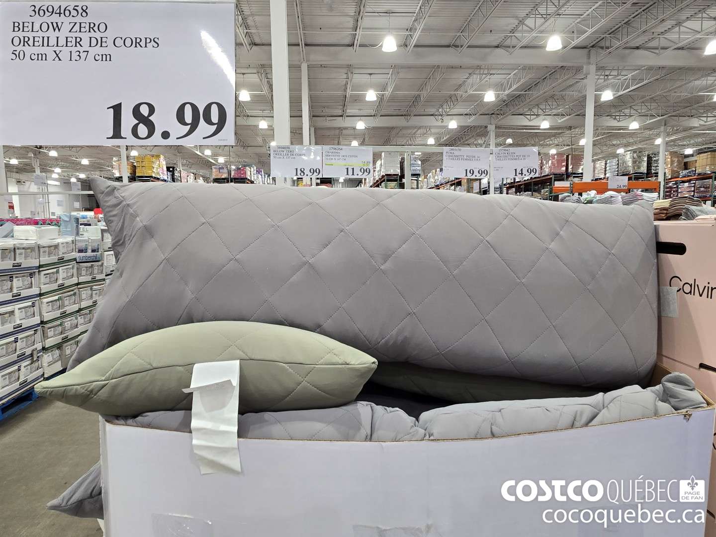 3694658 BELOW ZERO OREILLER DE CORPS 50cm X 137 cm  $18.99