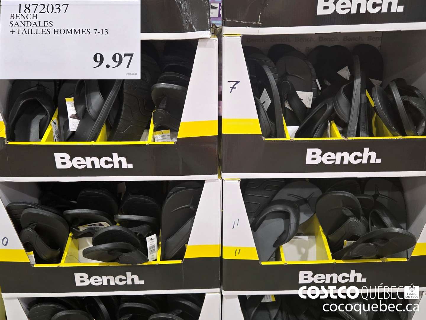 1872037 BENCH SANDALES + TAILLES HOMMES 7-13  $9.97