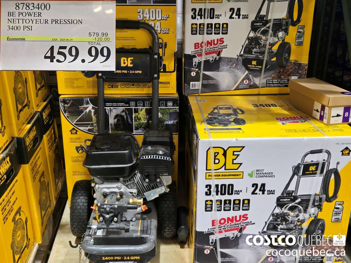 8783400 BE POWER NETTOYEUR PRESSION 3400 PSI  ($120.00 INSTANT SAVINGS EXPIRES ON 2025-06-29) $459.99