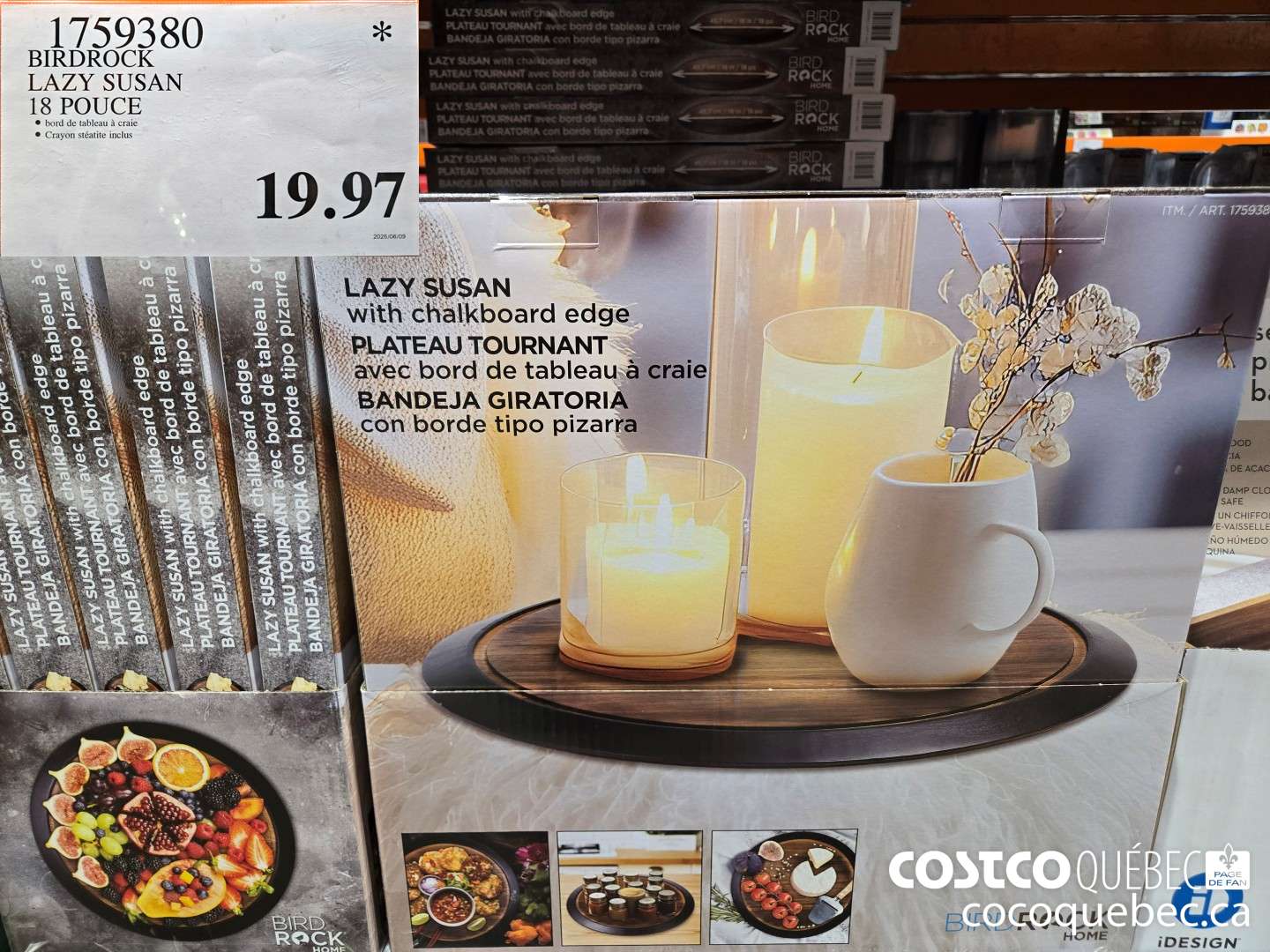 1759380 BIRDROCK LAZY SUSAN 18 POUCE  $19.97