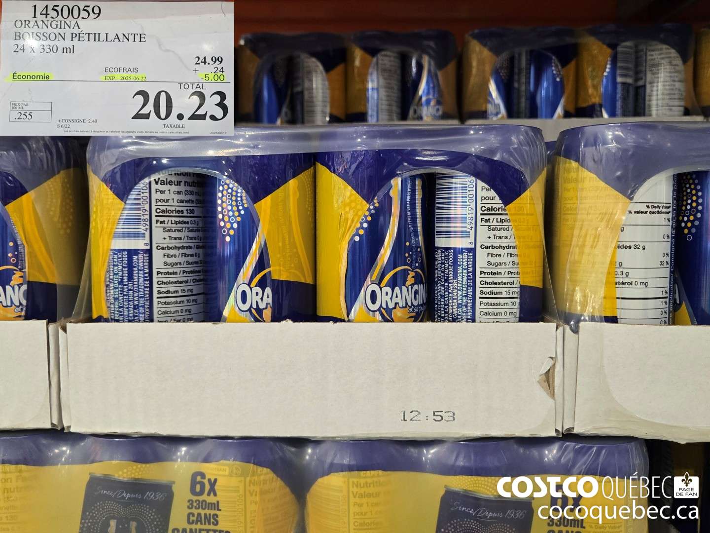 1450059 BOISSON PETILLANTE $16.995.00 ($5.00 INSTANT SAVINGS EXPIRES ON 2024-06-22) $20.23