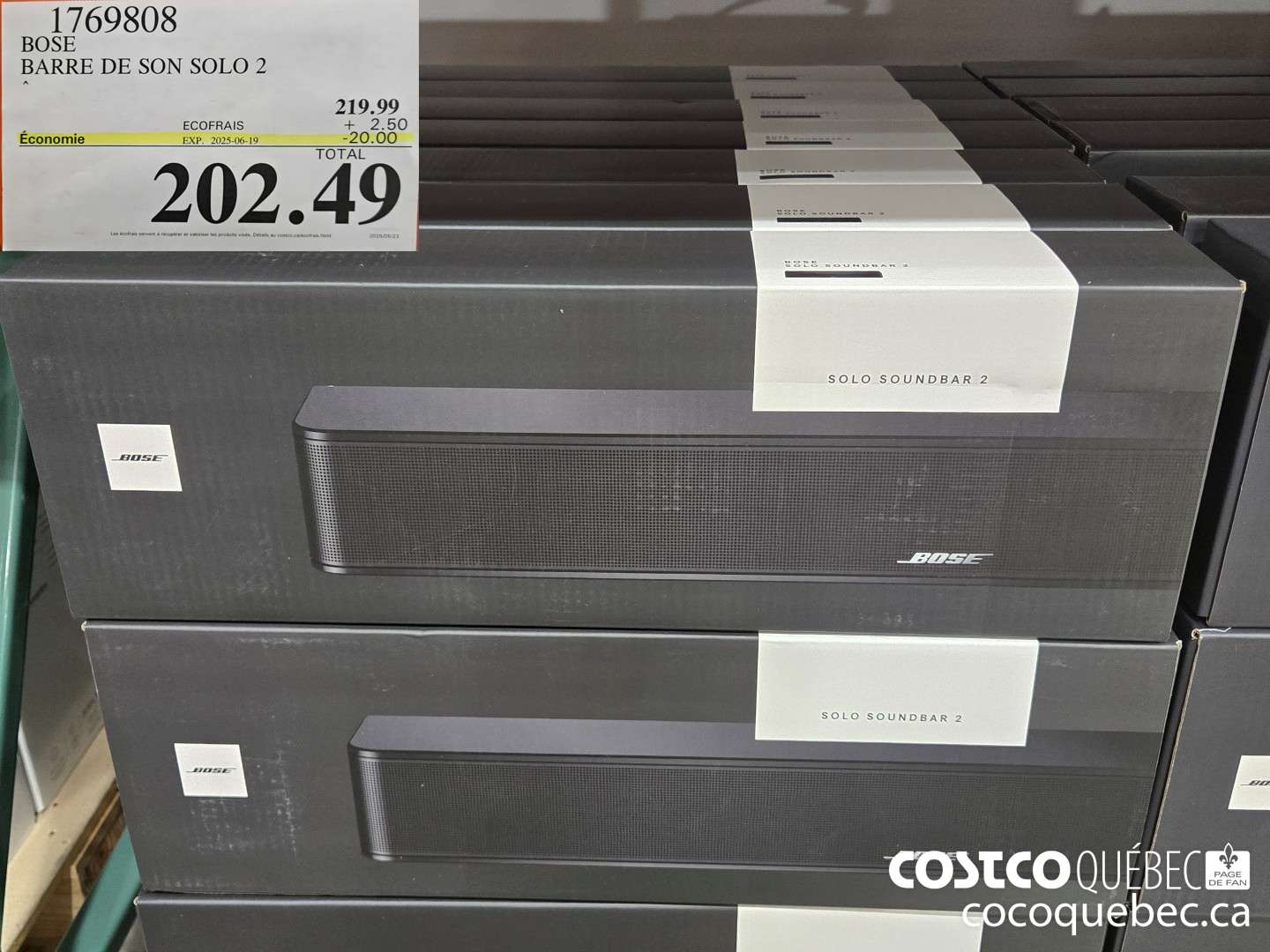 1769808 BOSE BARRE DE SON SOLO 2  ($20.00 INSTANT SAVINGS EXPIRES ON 2025-06-19) $202.49