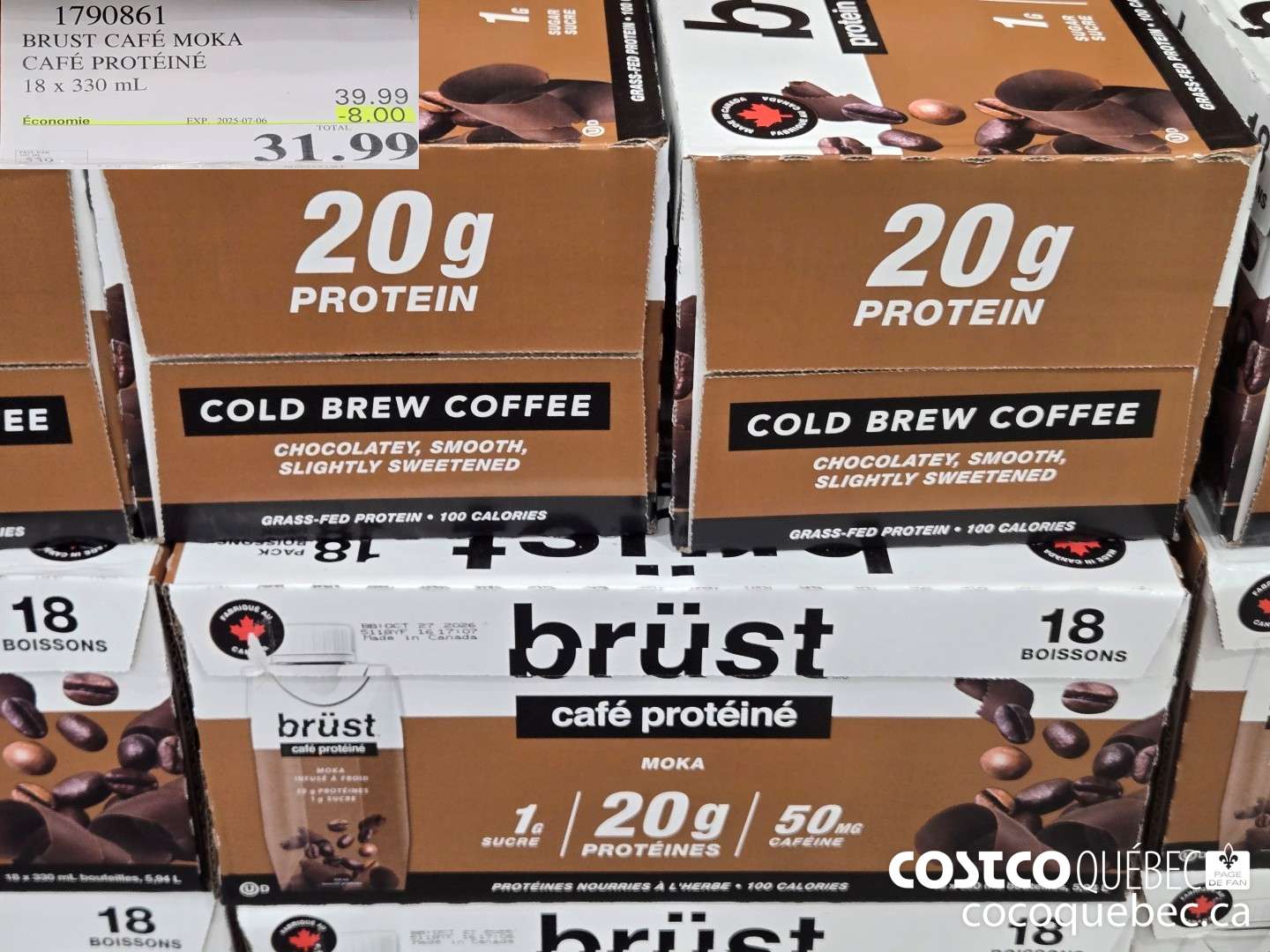 1790861 BRUST CAFE MOKA CAFE PROTEINE  ($8.00 INSTANT SAVINGS EXPIRES ON 2025-07-06) $31.99