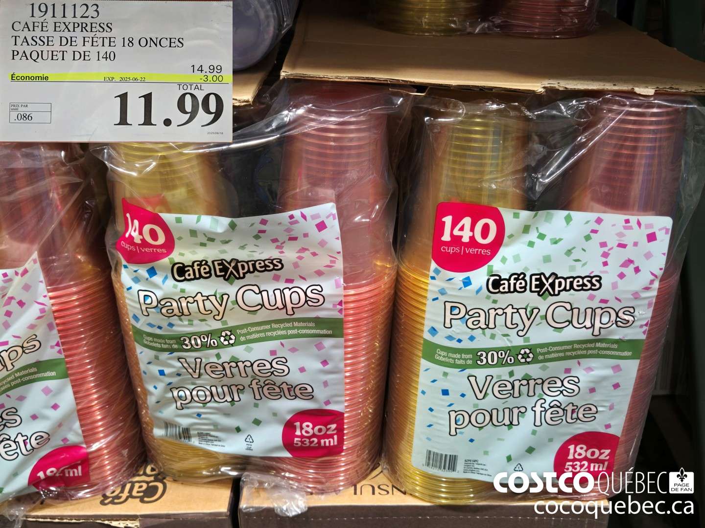 1911123 CAFE EXPRESS TASSE DE FETE 18 ONCES PAQUET DE 140  ($3.00 INSTANT SAVINGS EXPIRES ON 2025-06-22) $11.99