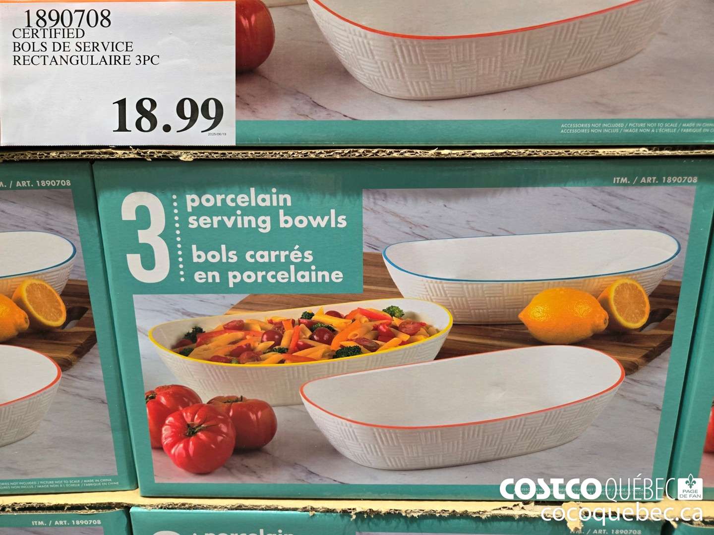 1890708 CERTIFIED BOLS DE SERVICE RECTANGULAIRE 3PC  $18.99