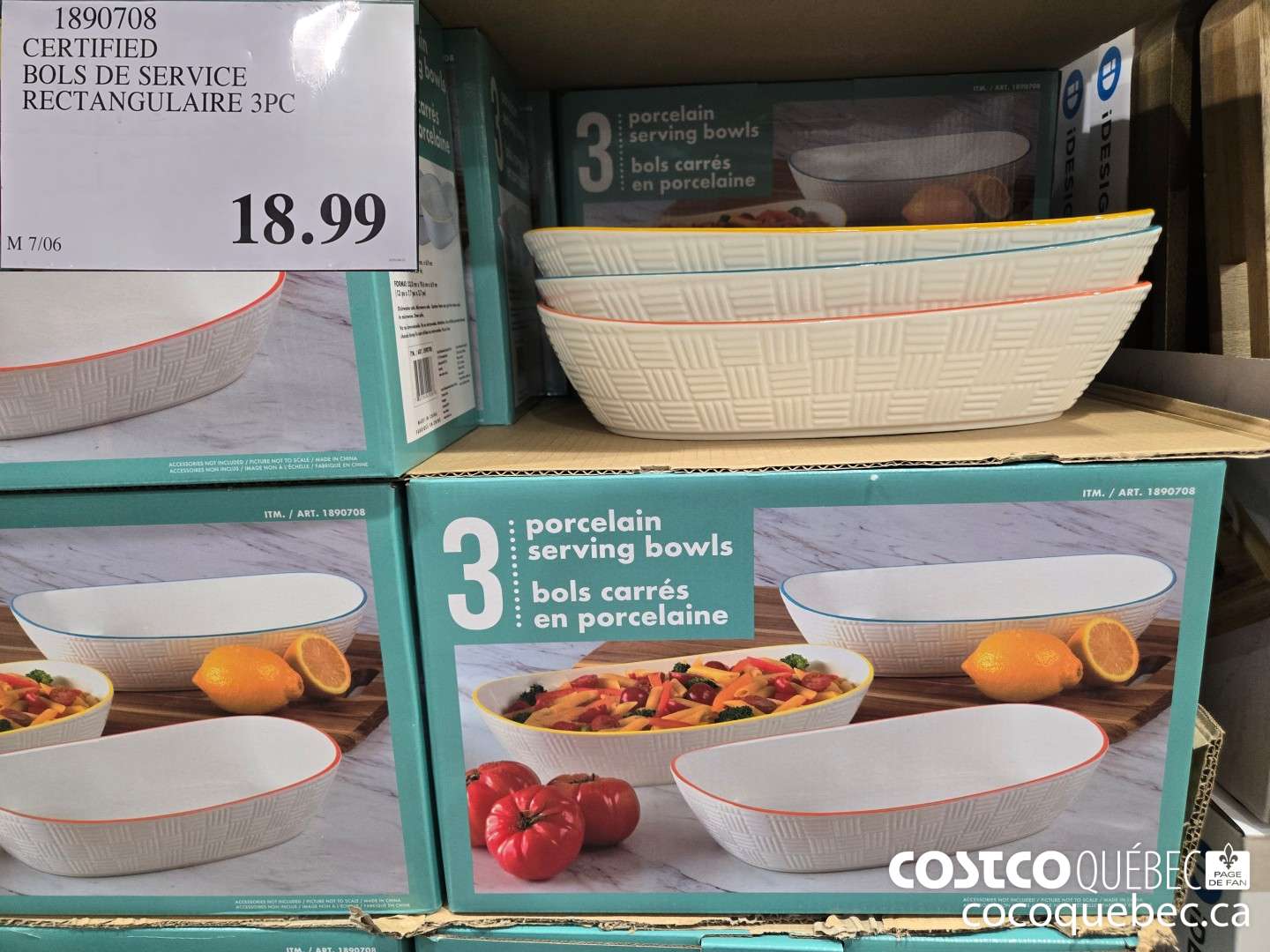 1890708 CERTIFIED BOLS DE SERVICE RECTANGULAIRE 3PC  $18.99