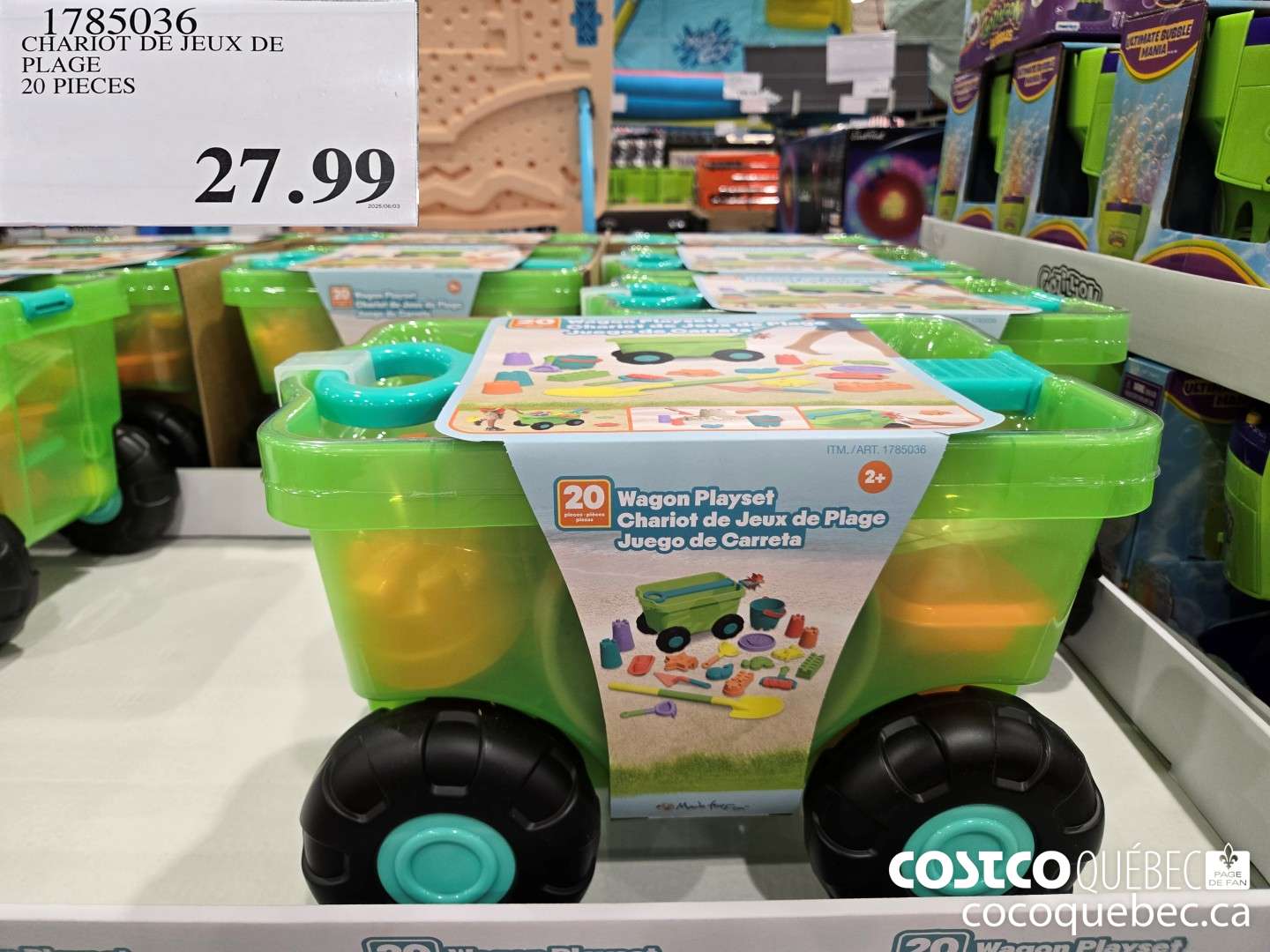 1785036 CHARIOT DE JEUX DE PLAGE  $27.99