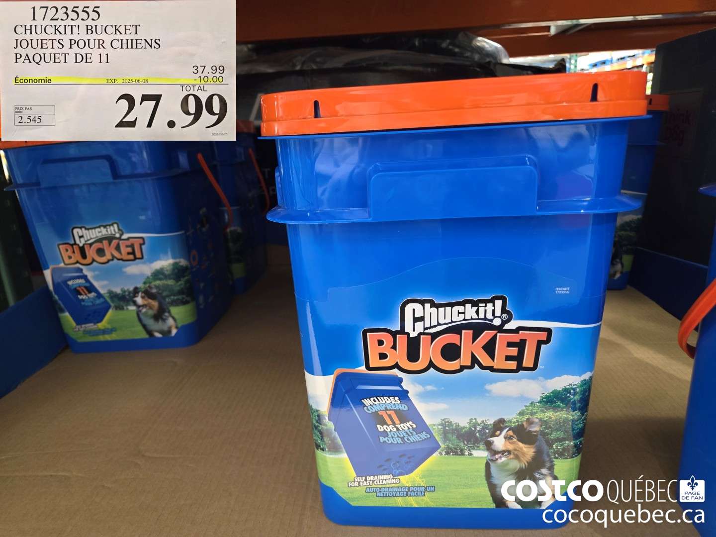 1723555 CHUCKIT! BUCKET JOUETS POUR CHIENS PAQUET DE 11  ($10.00 INSTANT SAVINGS EXPIRES ON 2025-06-08) $27.99