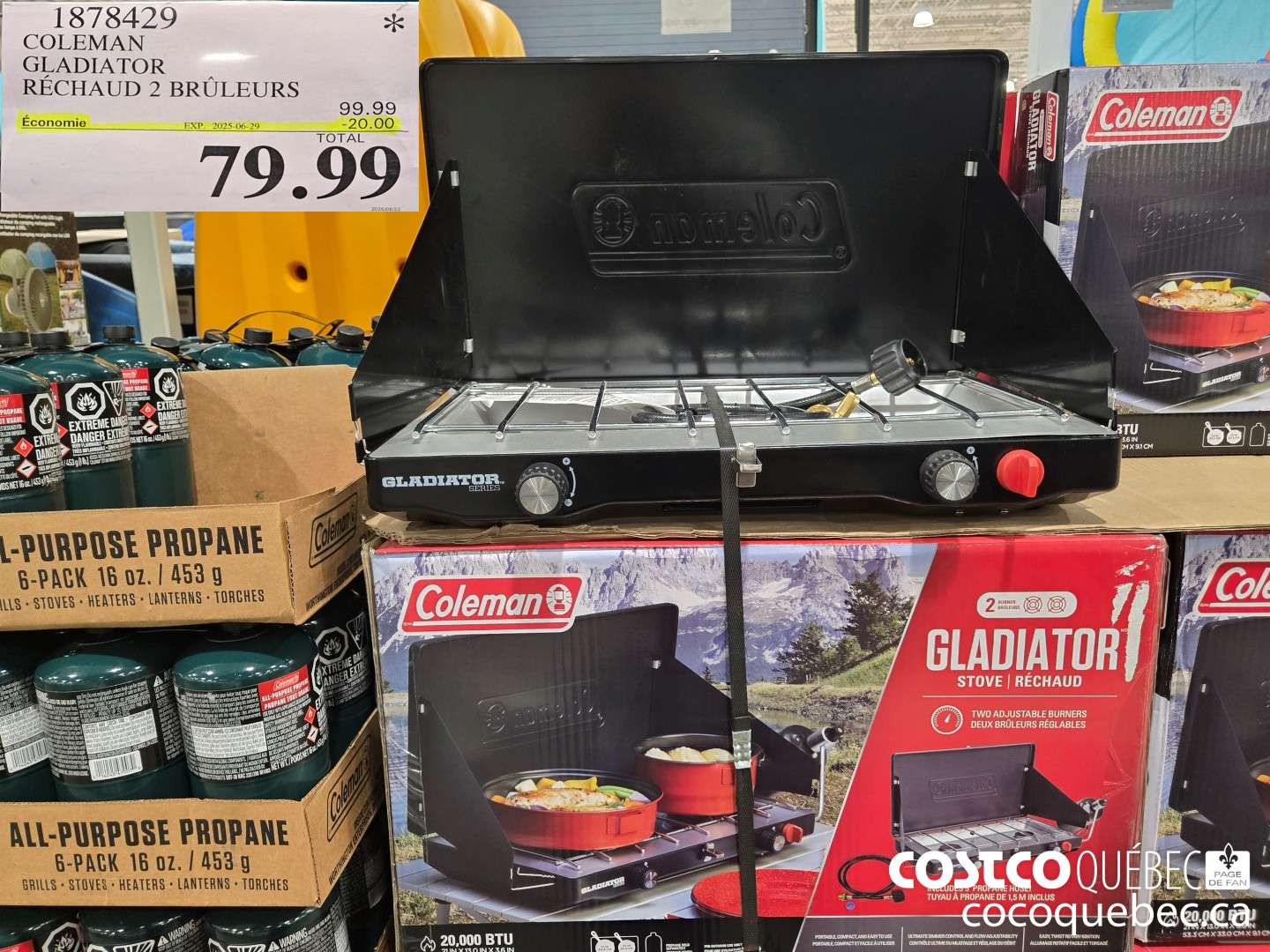 1878429 COLEMAN GLADIATOR RECHAUD 2 BRULEURS  ($20.00 INSTANT SAVINGS EXPIRES ON 2025-06-29) $79.99