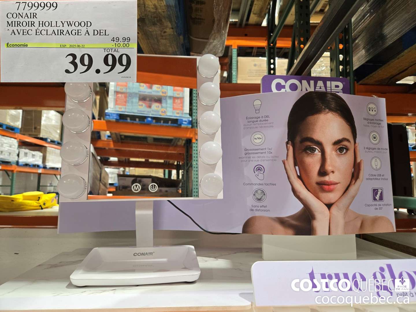 7799999 CONAIR MIROIR HOLLYWOOD 2025-06-22 ($10.00 INSTANT SAVINGS) $39.99