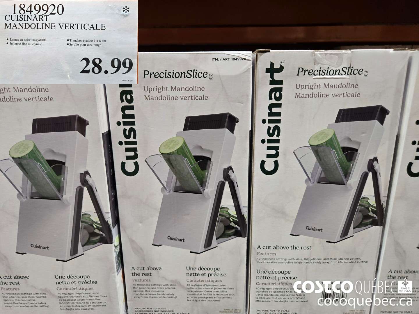 1849920 CUISINART MANDOLINE VERTICALE  $28.99