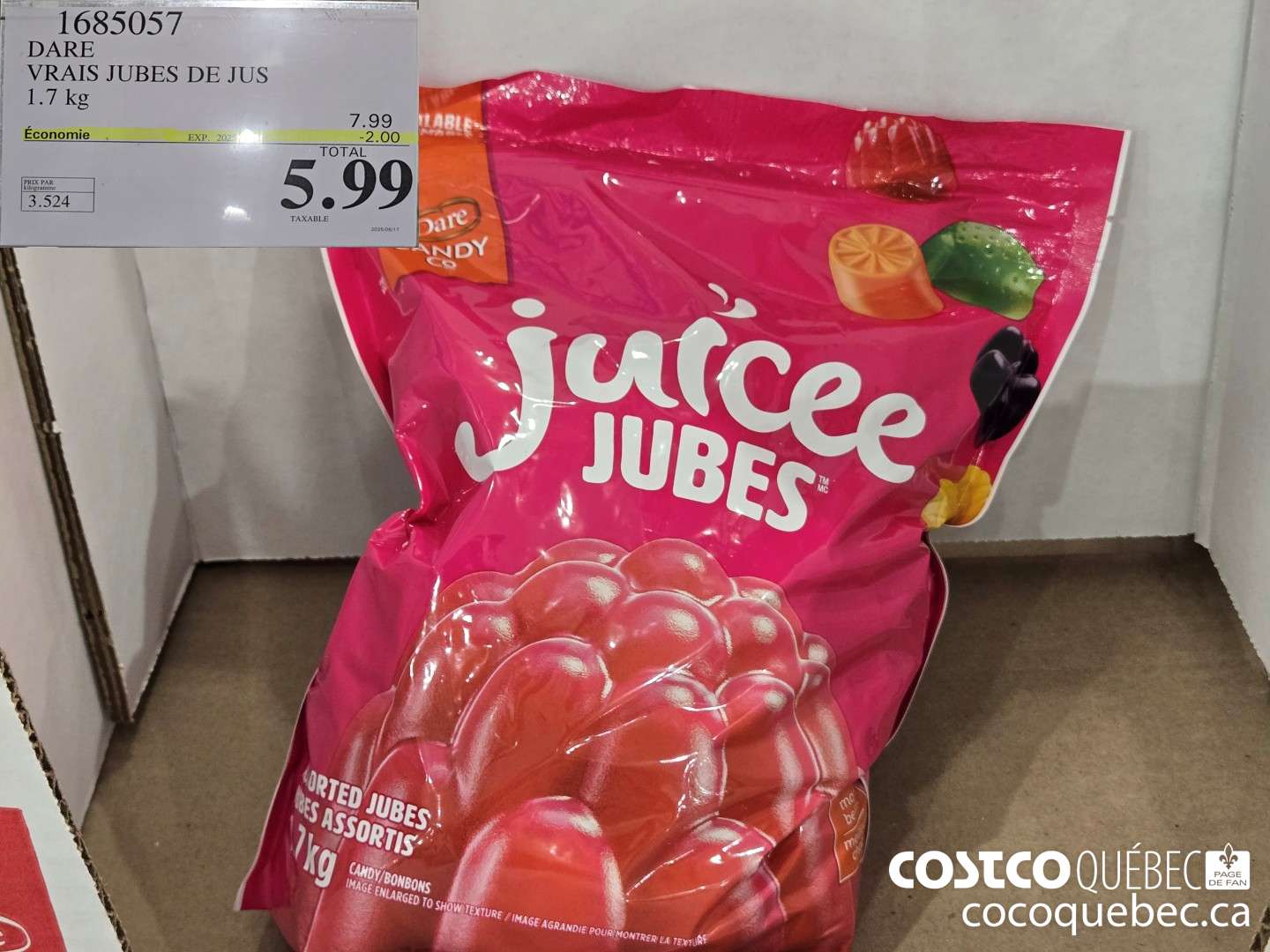 1685057 DARE VRAIS JUBES DE JUS  ($5.00 INSTANT SAVINGS EXPIRES ON 2025-07-06) $5.99