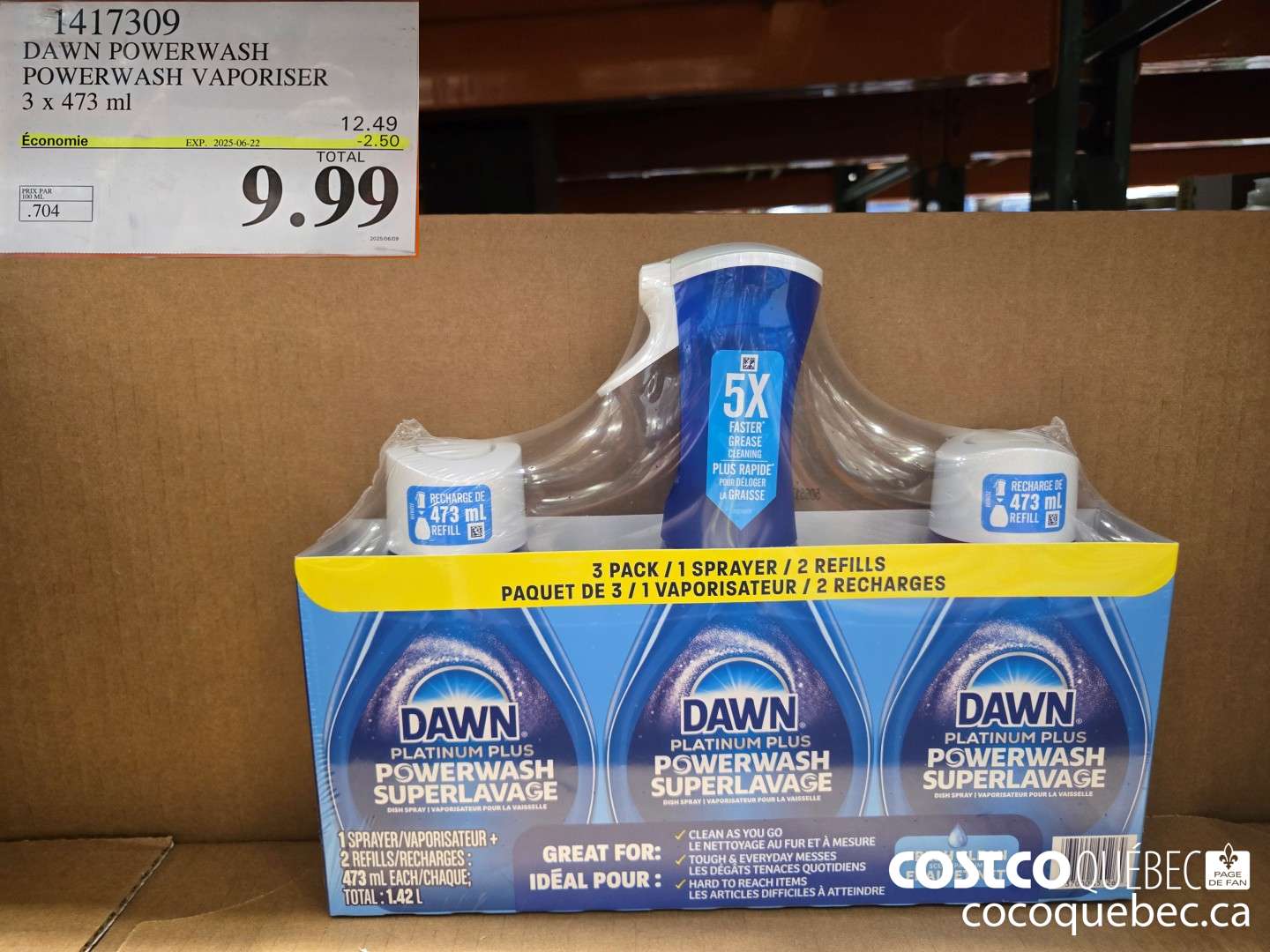 1417309 DAWN POWERWASH POWERWASH VAPORISER 3X473 ($2.50 INSTANT SAVINGS EXPIRES ON 2025-06-22) $9.99