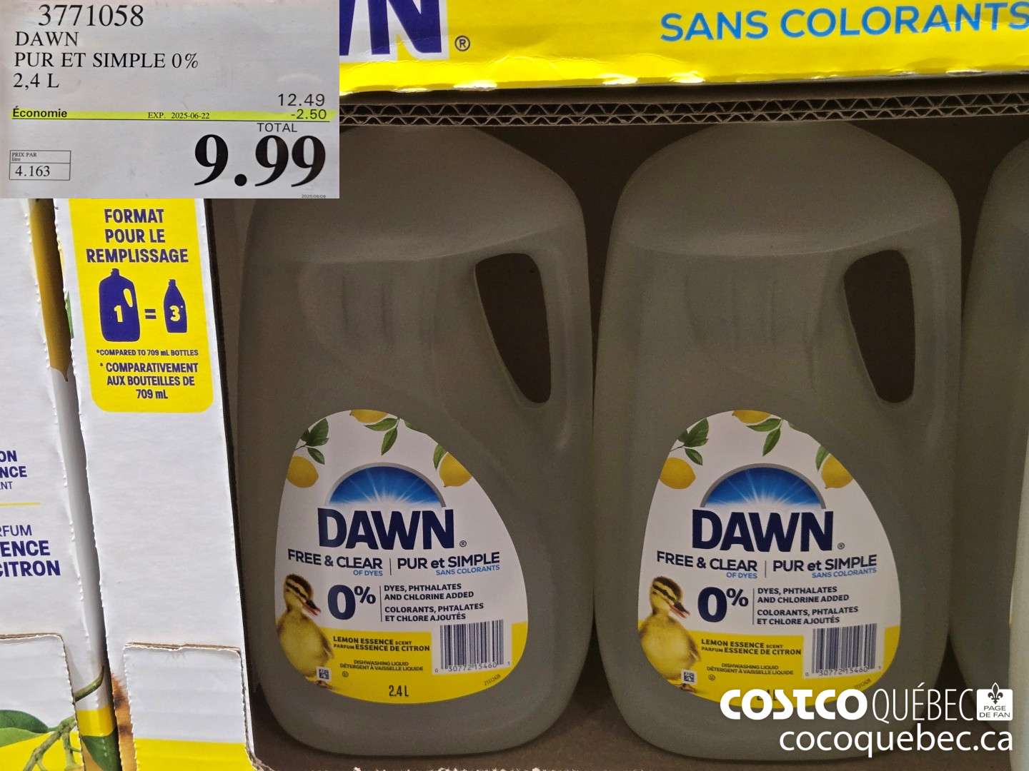 3771058 DAWN PUR ET SIMPLE 0% 2.4L 2025-06-22 ($2.50 INSTANT SAVINGS) $12.49
