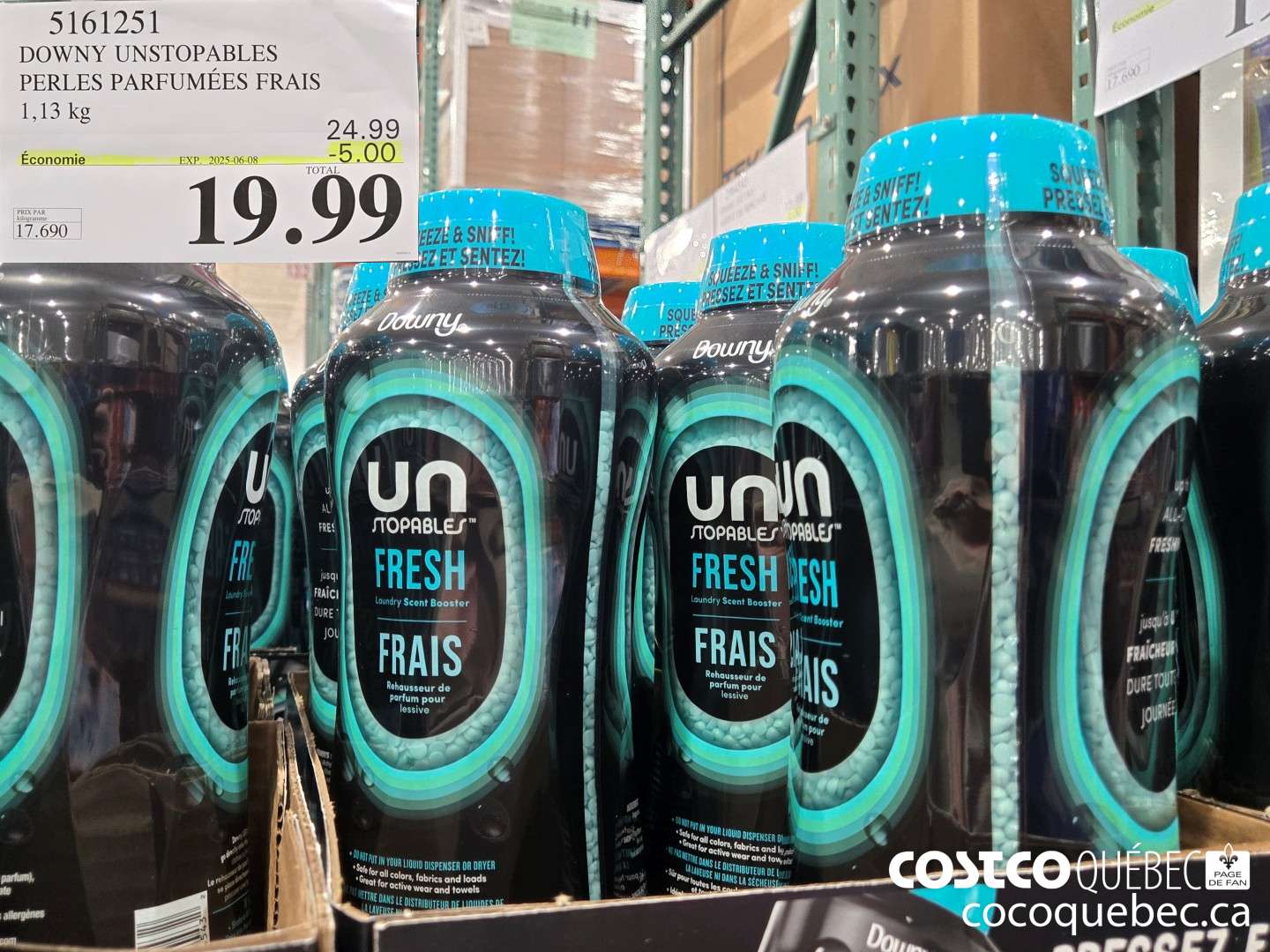 5161251 DOWNY UNSTOPABLES PERLES PARFUMEES FRAIS  ($5.00 INSTANT SAVINGS EXPIRES ON 2025-06-08) $19.99