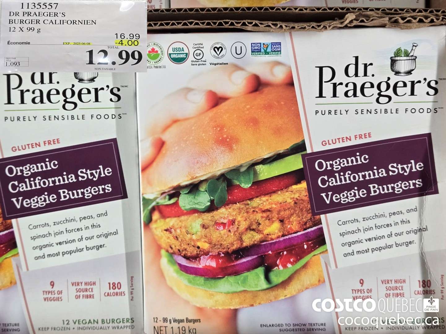 1135557 DR PRAEGER'S BURGER CALIFORNIEN  ($4.00 INSTANT SAVINGS EXPIRES ON 2025-06-08) $12.99