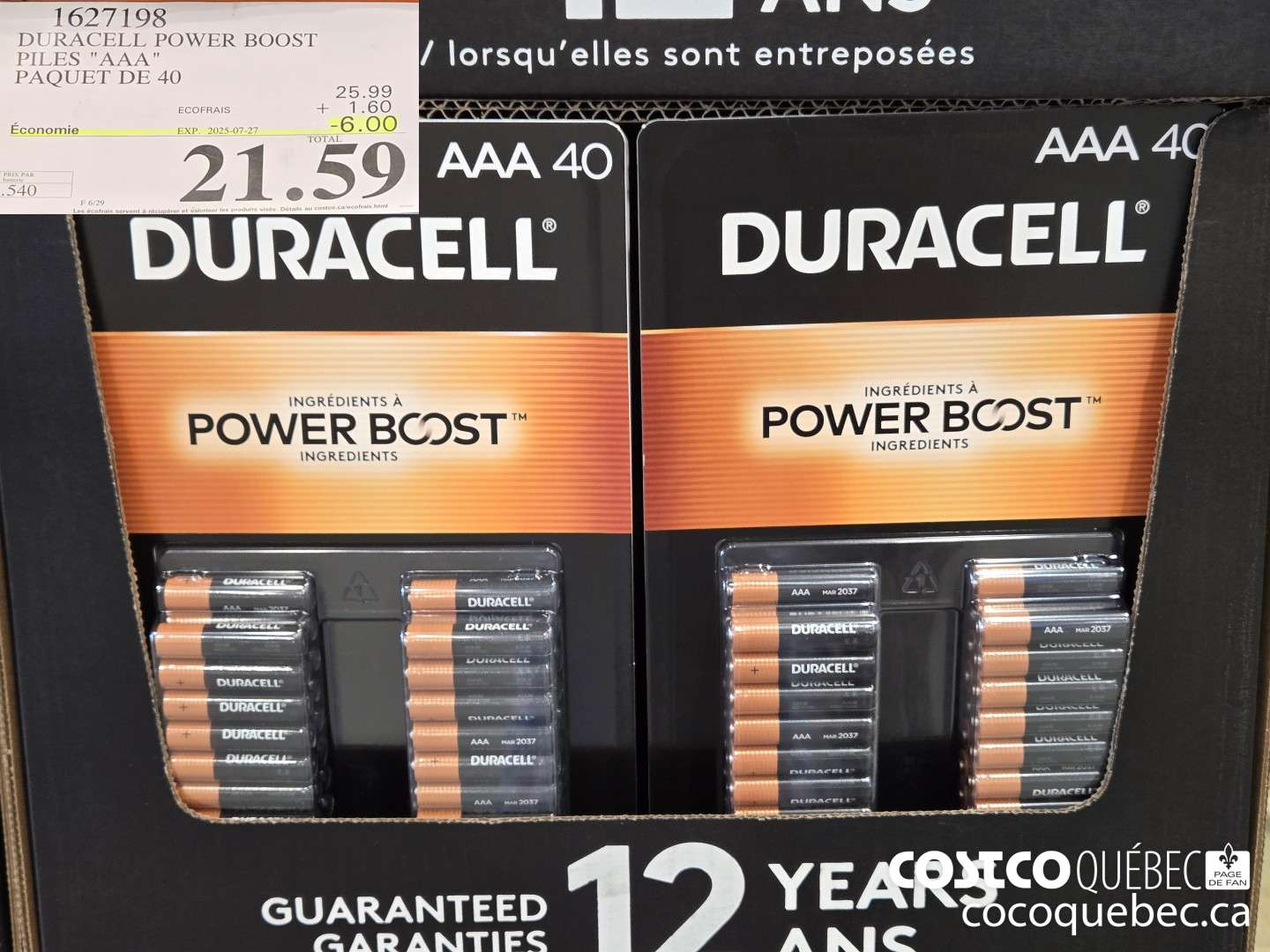 1627198 DURACELL POWER BOOST PILES 
