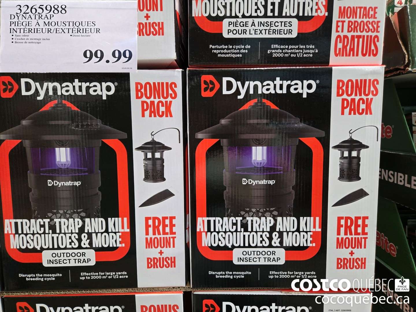 3265988 DYNATRAP PIEGE A MOUSTIQUES INTERIEUR/EXTERIEUR  $99.99