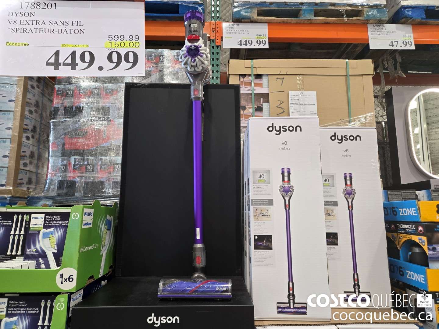 1788201 DYSON V8 EXTRA SANS FIL *SPIRATEUR-BATON  ($150.00 INSTANT SAVINGS EXPIRES ON 2025-06-20) $449.99