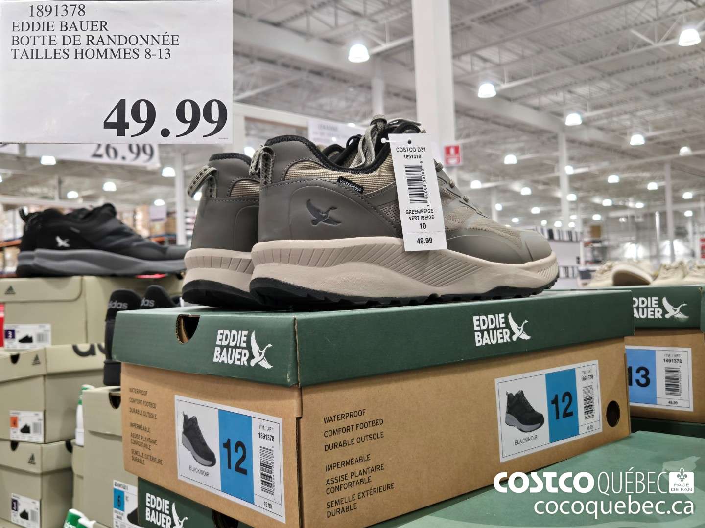 1891378 EDDIE BAUER BOTTE DE RANDONNEE TAILLES HOMMES 8-13  $49.99