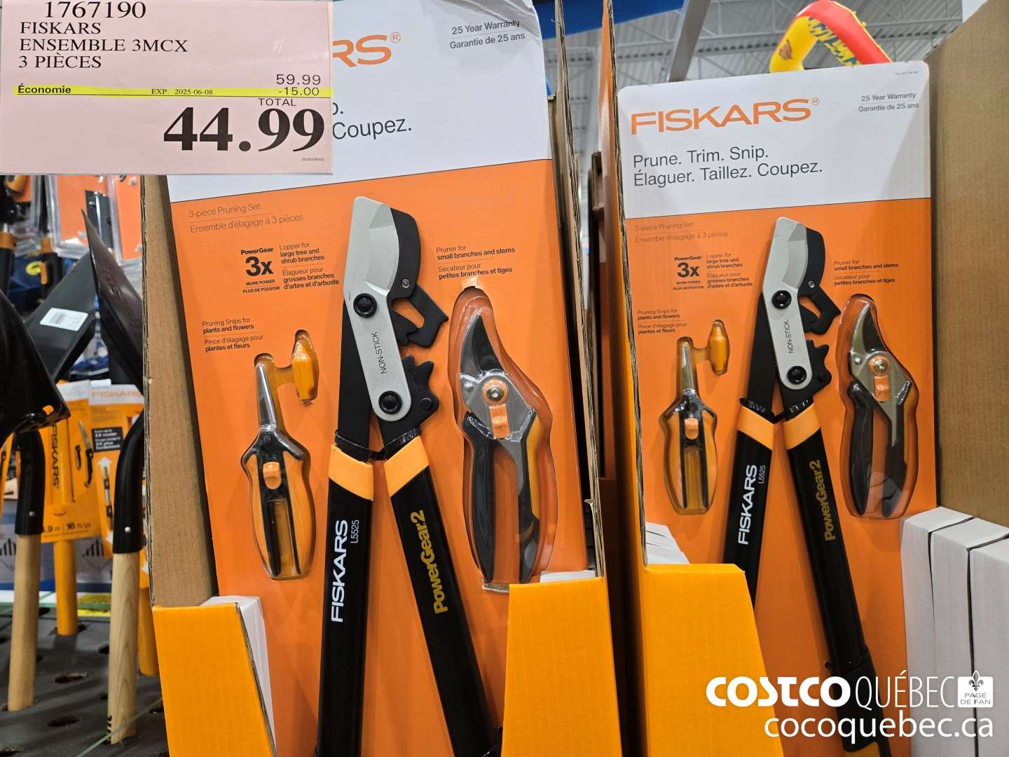 1767190 FISKARS ENSEMBLE 3MCX 3 PIECES  ($15.00 INSTANT SAVINGS EXPIRES ON 2025-06-08) $44.99