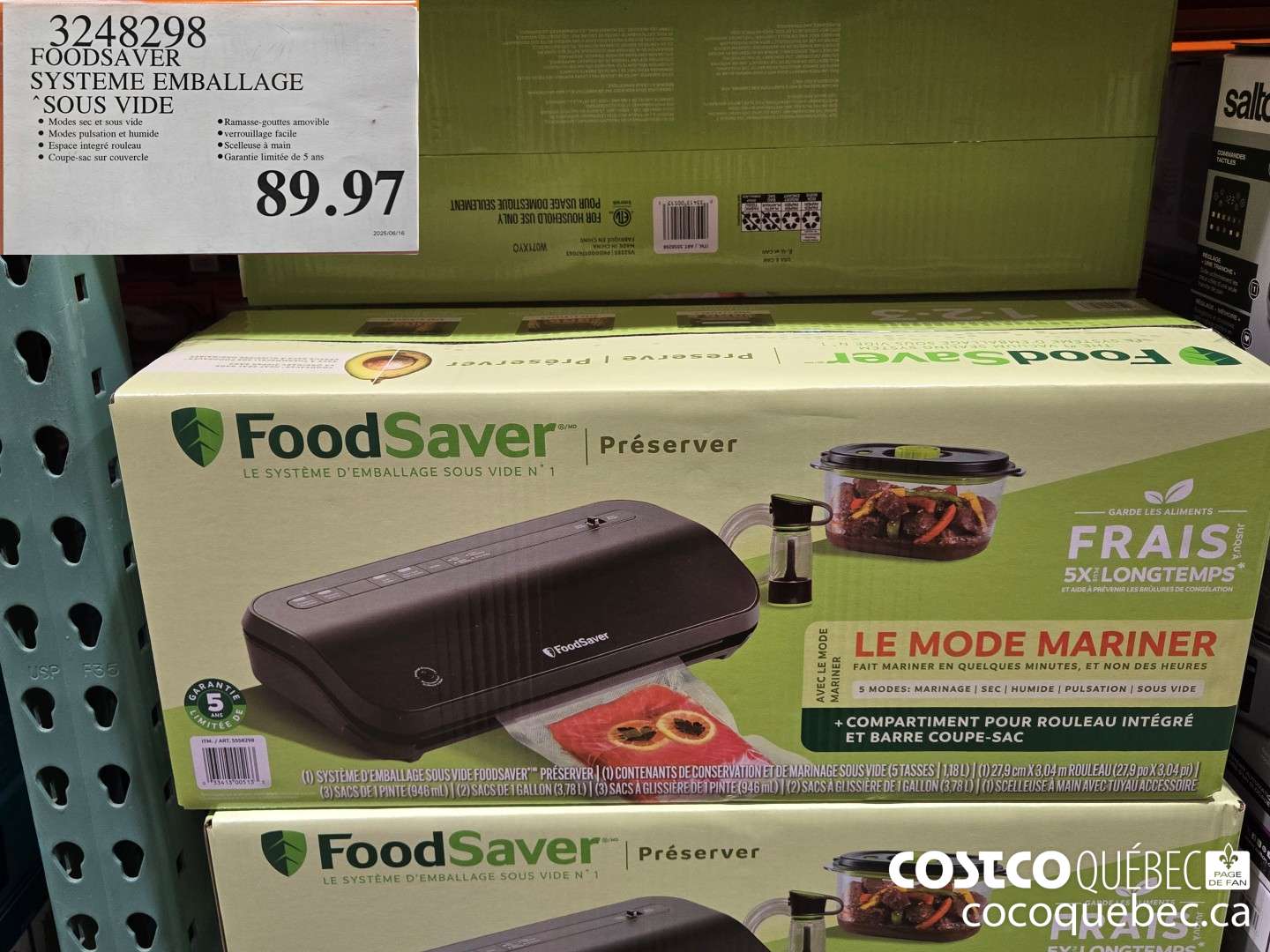 3248298 FOODSAVER SYSTEME EMBALLAGE SOUS VIDE $89.97