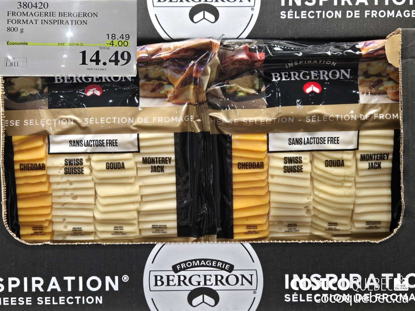 380420 FROMAGERIE BERGERON FORMAT INSPIRATION 800 g 2025-06-22 ($4.00 INSTANT SAVINGS) $14.49