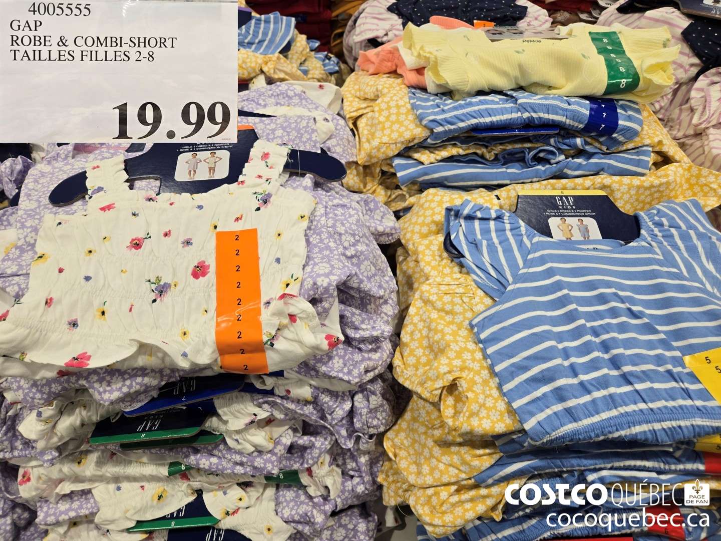 4005555 GAP ROBE & COMBI-SHORT TAILLES FILLES 2-8  $19.99