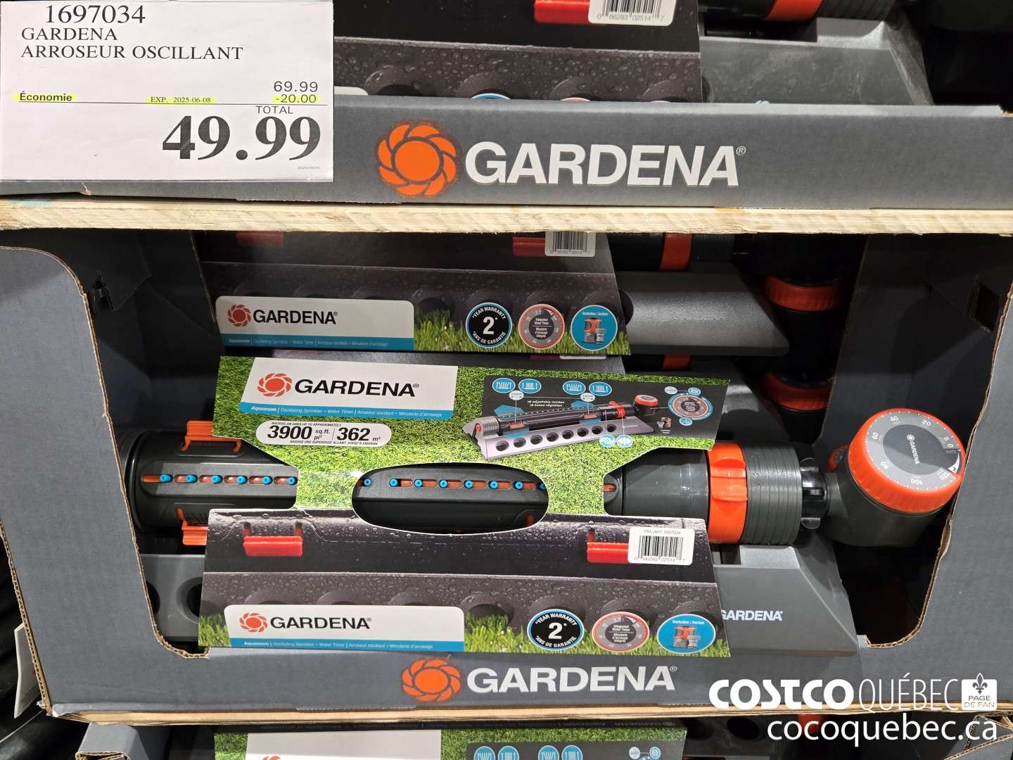 169703448 GARDENA ARROSEUR OSCILLANT  ($20.00 INSTANT SAVINGS EXPIRES ON 2025-06-08) $49.99