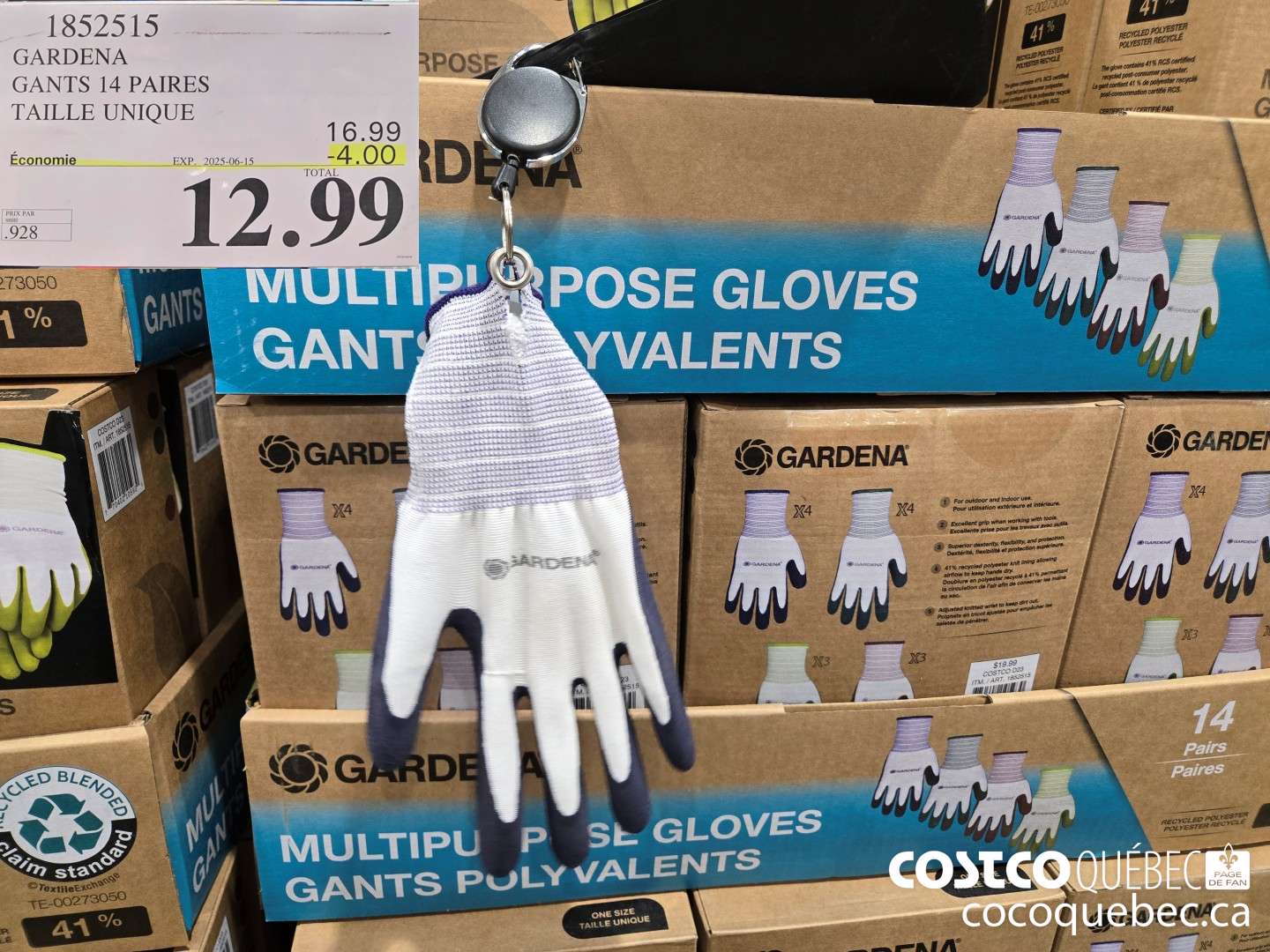 1852515 GARDENA GANTS 14 PAIRES TAILLE UNIQUE  ($4.00 INSTANT SAVINGS EXPIRES ON 2025-06-15) $12.99