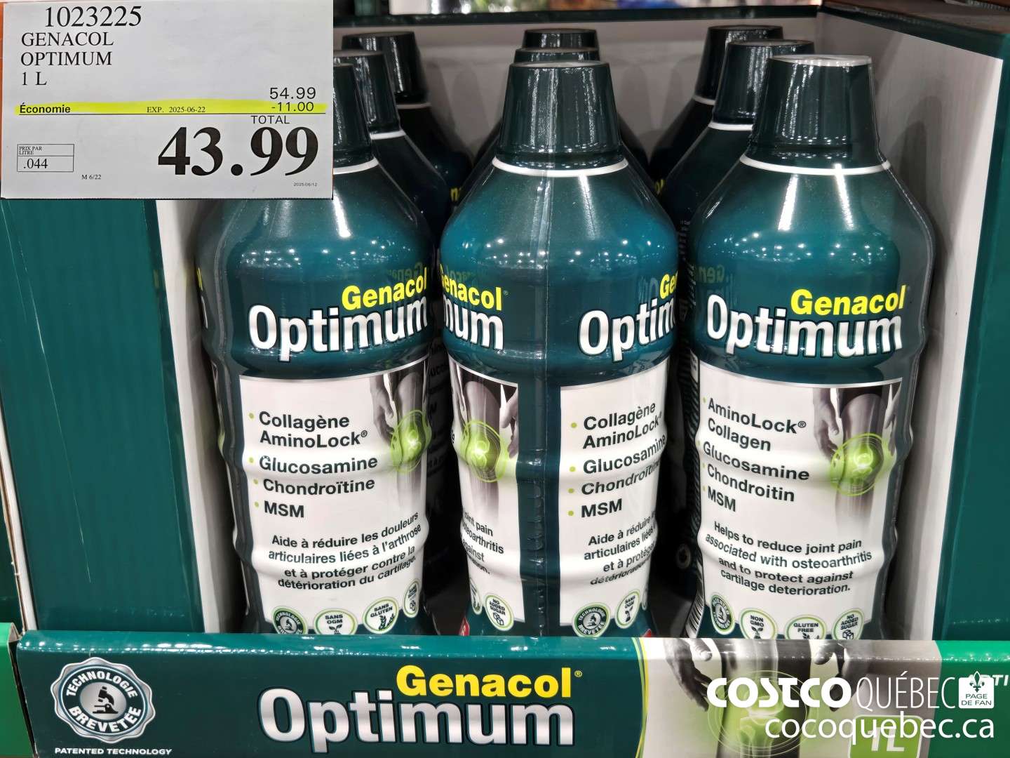 1023225 GENACOL OPTIMUM  ($11.00 INSTANT SAVINGS EXPIRES ON 2025-06-22) $43.99