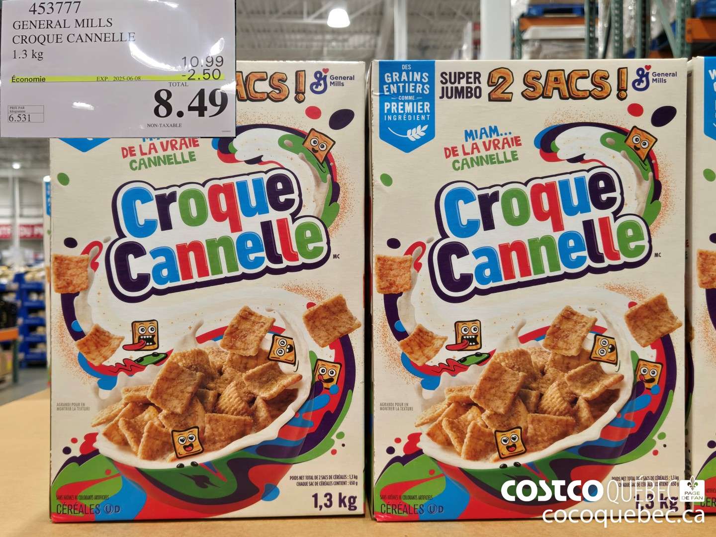 453777 GENERAL MILLS CROQUE CANNELLE 1.3 kg ($2.50 INSTANT SAVINGS EXPIRES ON 2025-06-08) $8.49