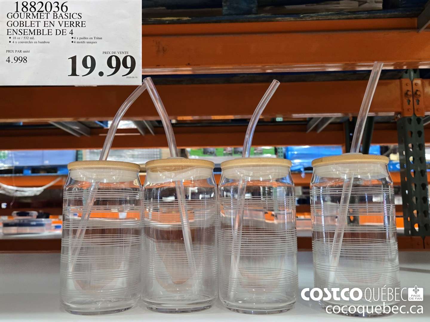 1882036 GOURMET BASICS GOBLET EN VERRE ENSEMBLE DE 4  $19.99