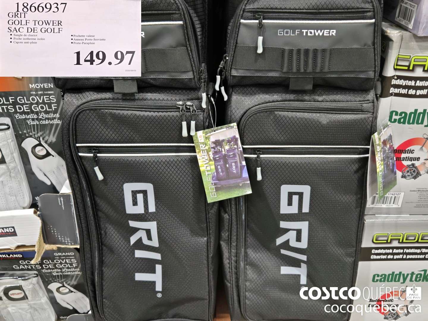 1866937 GRIT GOLF TOWER SAC DE GOLF  $149.97