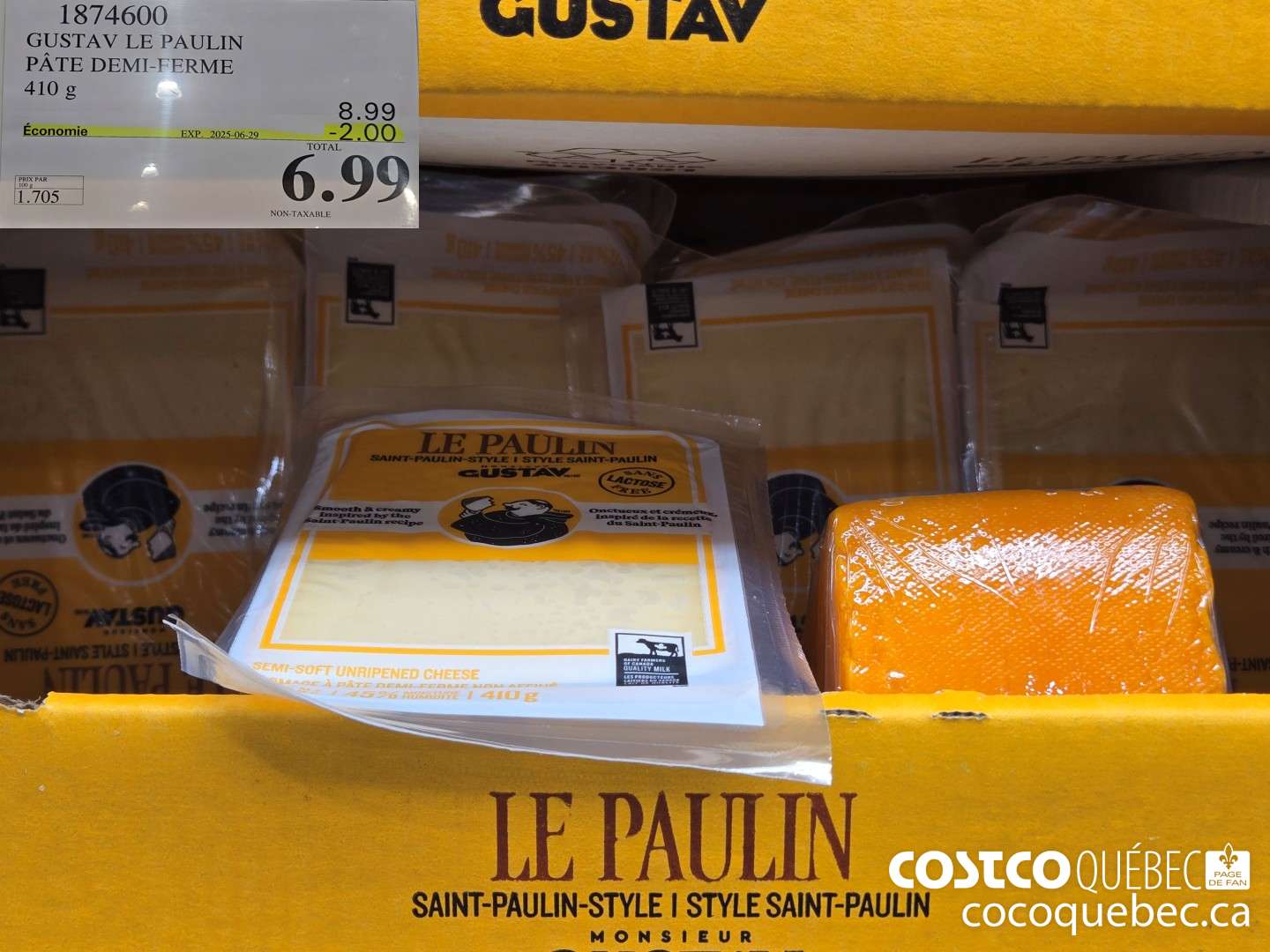 1874600 GUSTAV LE PAULIN PATE DEMI-FERME 410 g  ($2.00 INSTANT SAVINGS EXPIRES ON 2025-06-29) $6.99