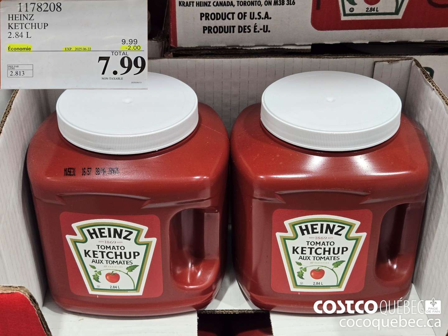 1178208 HEINZ KETCHUP 2.84 L 2.00 OFF (EXPIRES ON 2025-06-22) $7.99