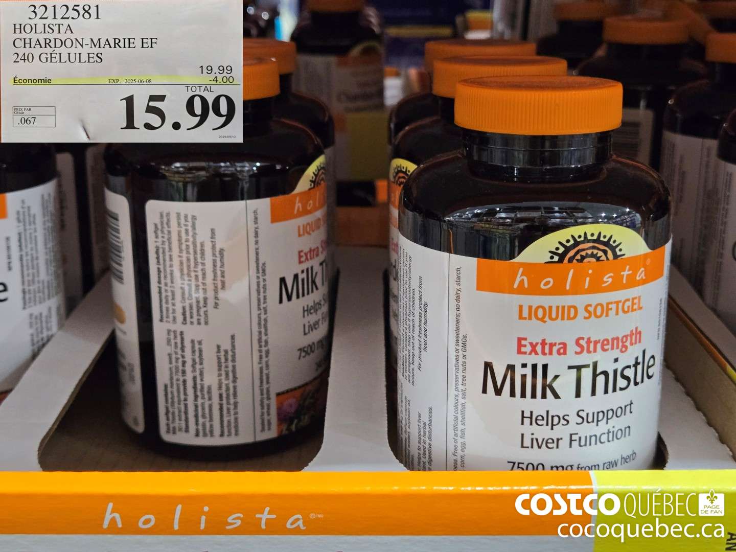 3212581 HOLISTA CHARDON MARIE 250MG EF 240 gelules ($4.00 INSTANT SAVINGS EXPIRES ON 2025-06-08) $15.99