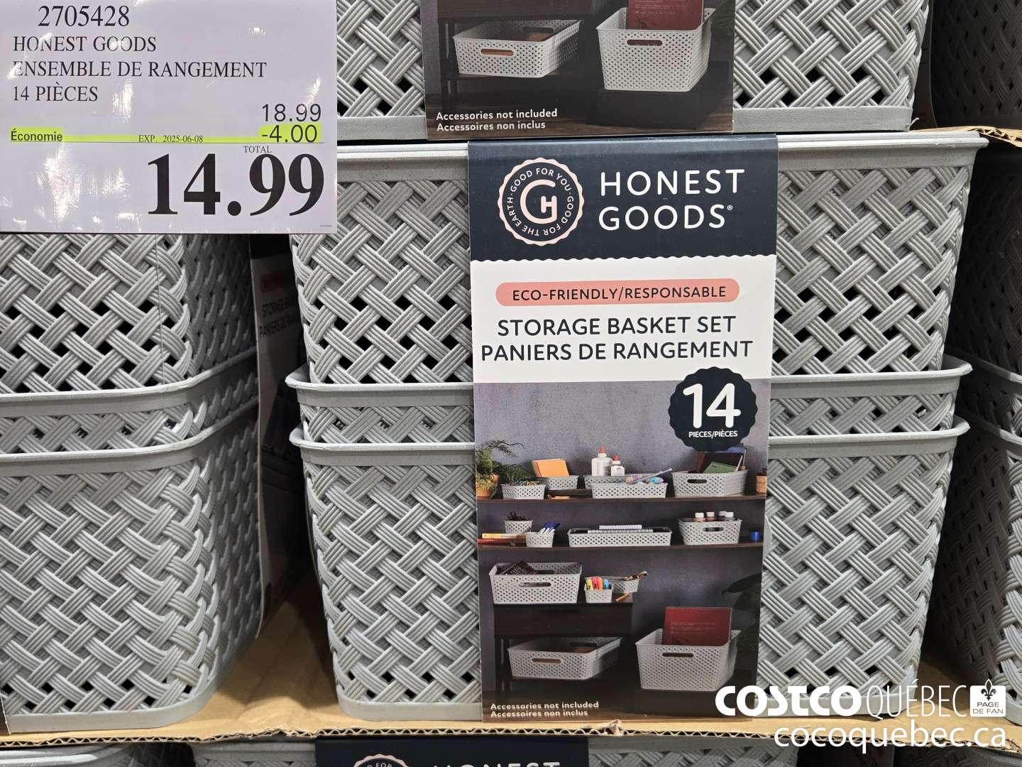 2705428 HONEST GCODS ENSEMBLE DE RANGEMENT 14 PIECES  ($4.00 INSTANT SAVINGS EXPIRES ON 2025-06-08) $14.99