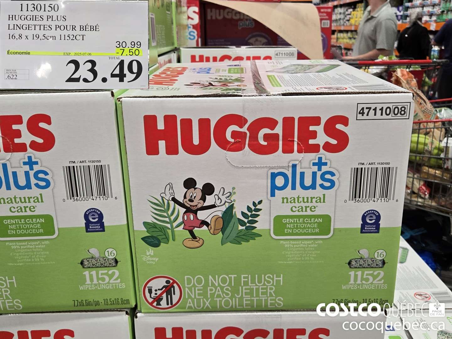 1130150 HUGGIES plus LINGETTES POUR BEBE ($7.50 INSTANT SAVINGS EXPIRES ON 2025-07-06) $23.49