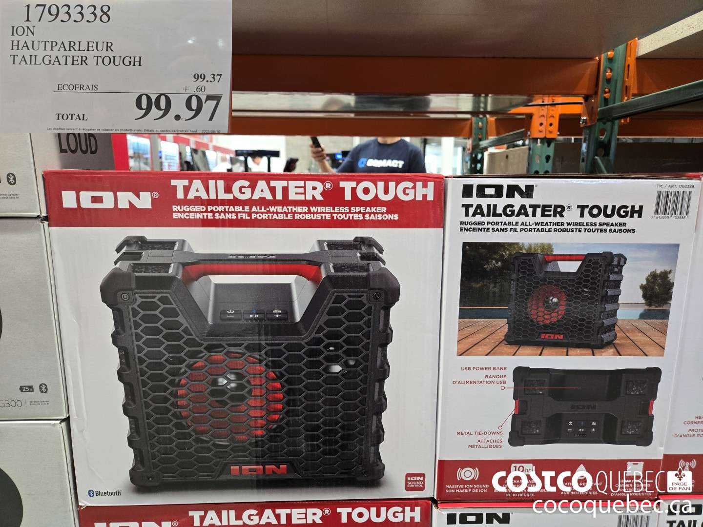 1793338 ION HAUTPARLEUR TAILGATER TOUGH  $99.97