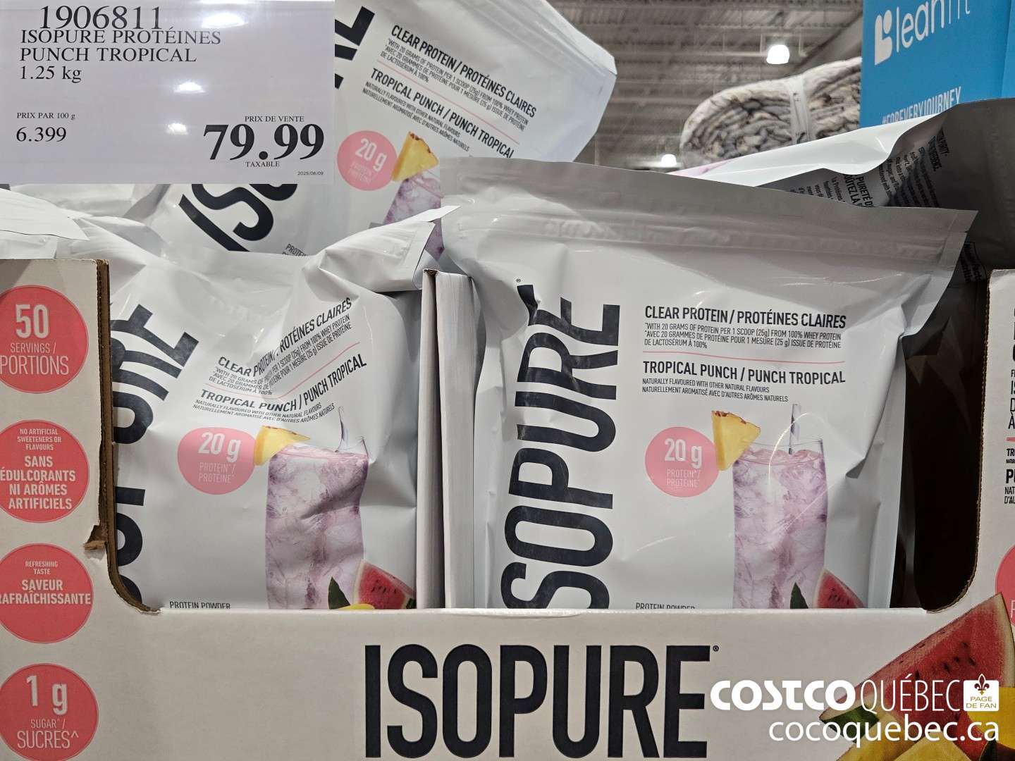 1906811 ISOPURE PROTEINES PUNCH TROPICAL  $79.99