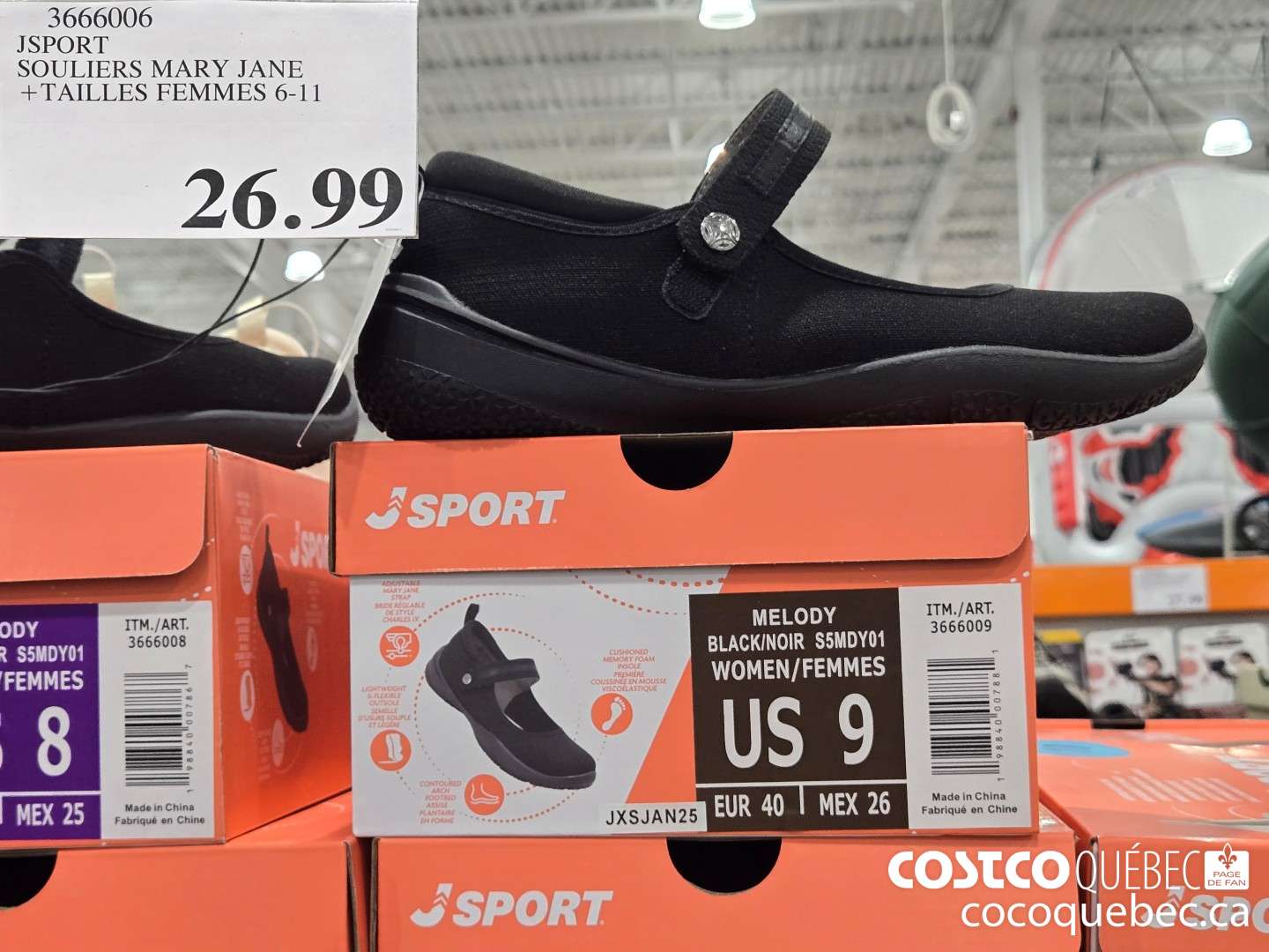 3666006 JSPORT SOULIERS MARY JANE + TAILLES FEMMES 6-11  $26.99