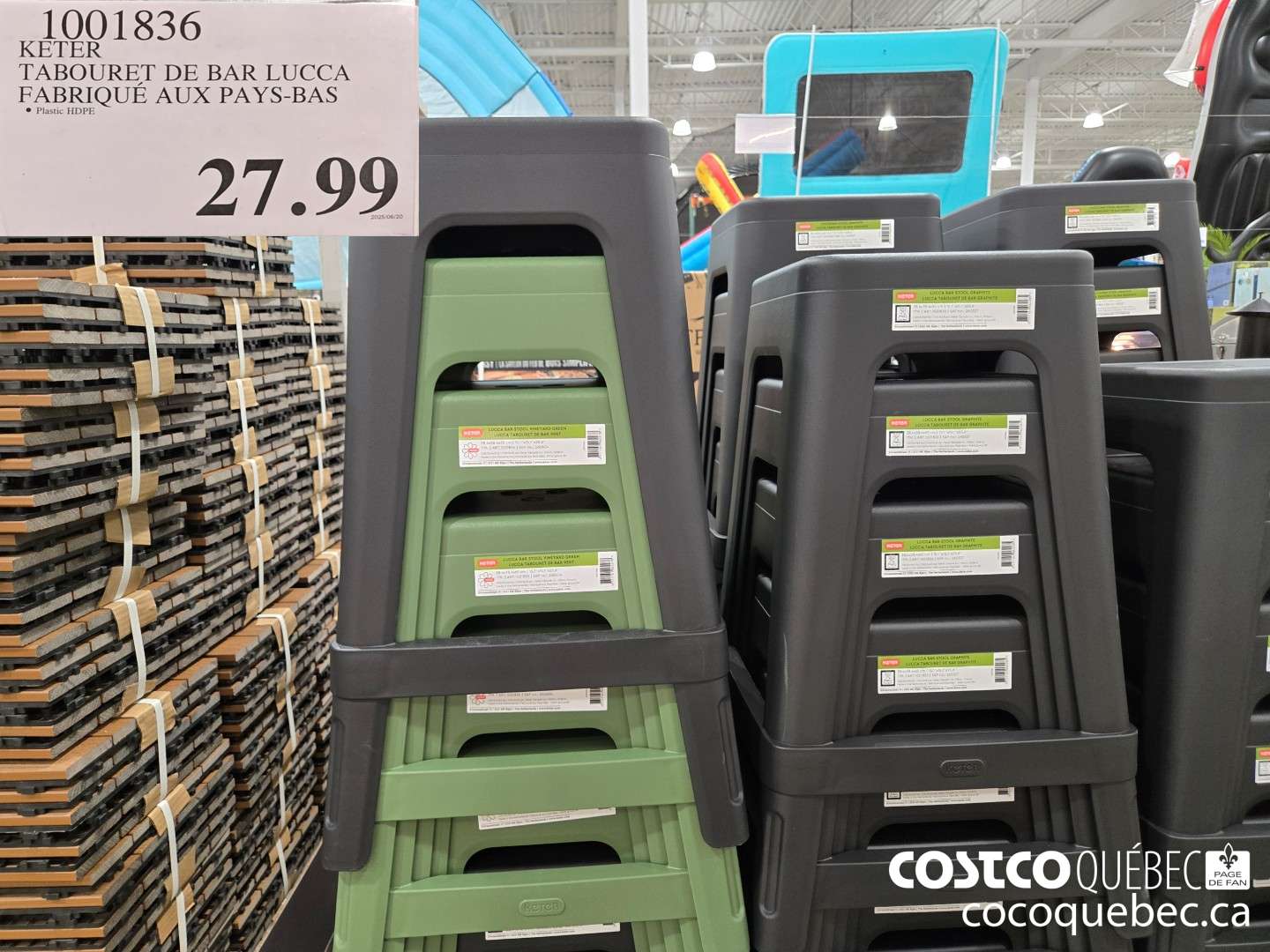 1001836 KETER TABOURET DE BAR LUCCA FABRIQUE AUX PAYS-BAS  $27.99