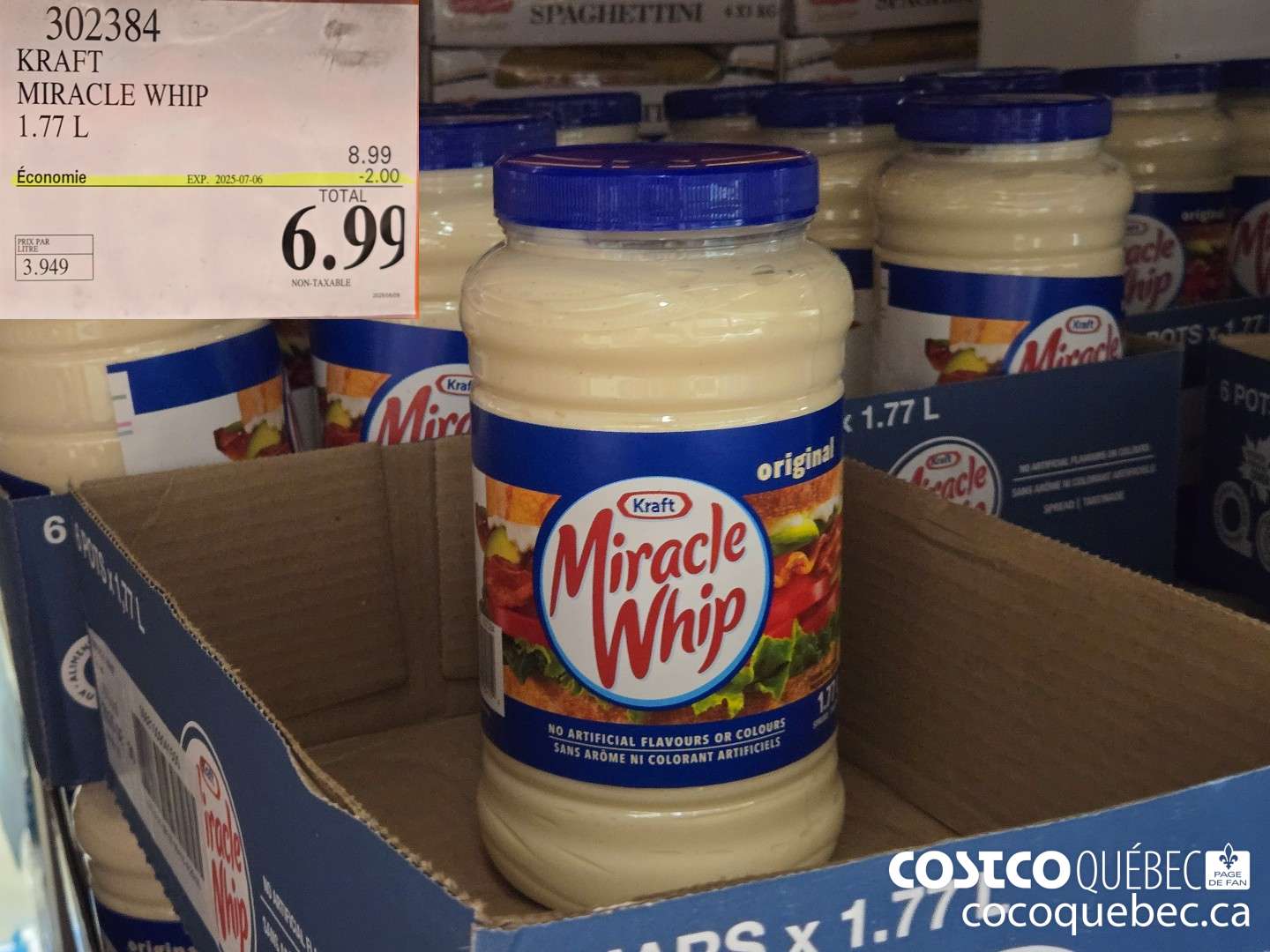 302384 KRAFT MIRACLE WHIP ($2.00 INSTANT SAVINGS EXPIRES ON 2025-07-06) $6.99