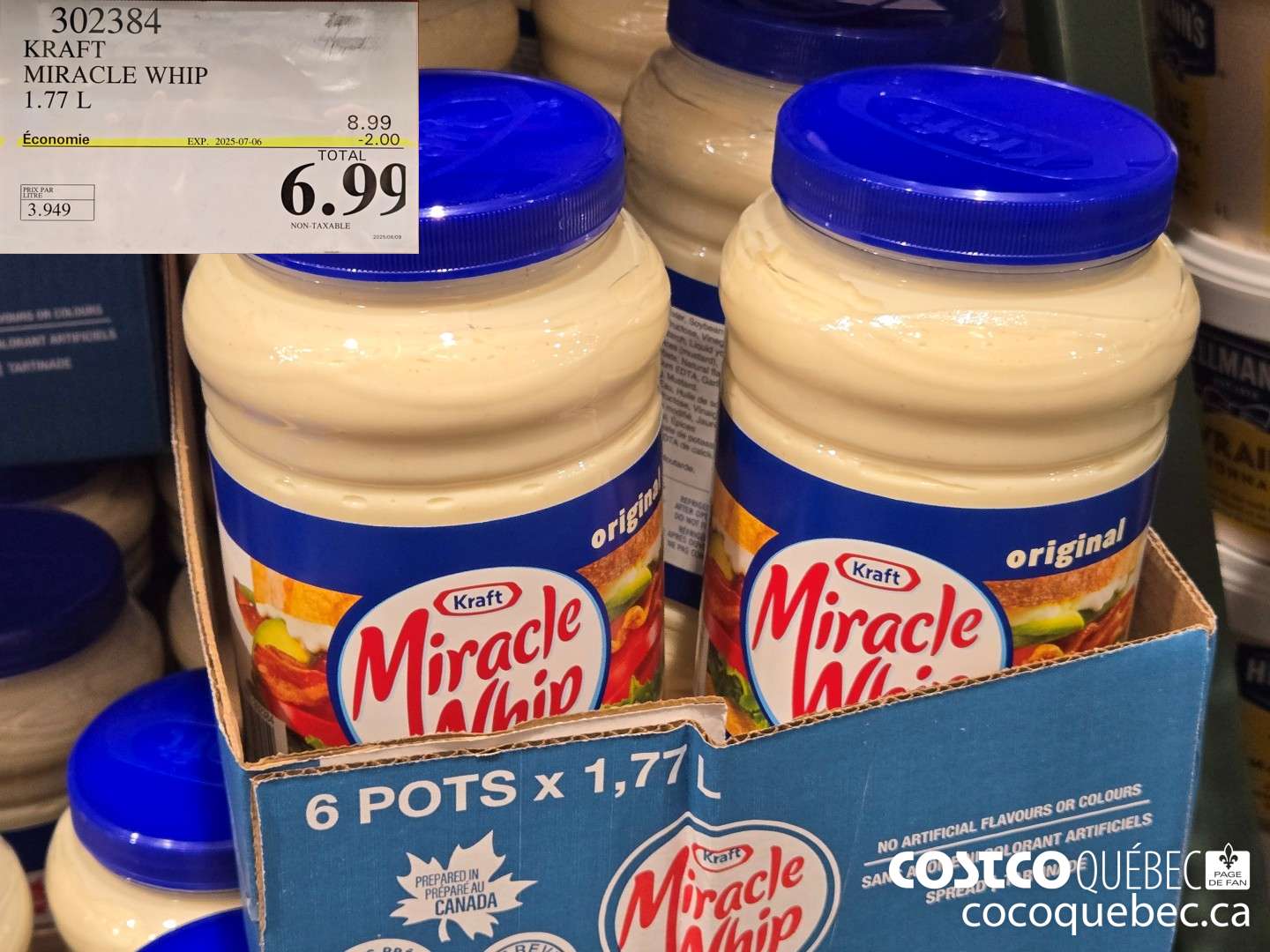 302384 KRAFT MIRACLE WHIP ($2.00 INSTANT SAVINGS EXPIRES ON 2025-07-06) $6.99