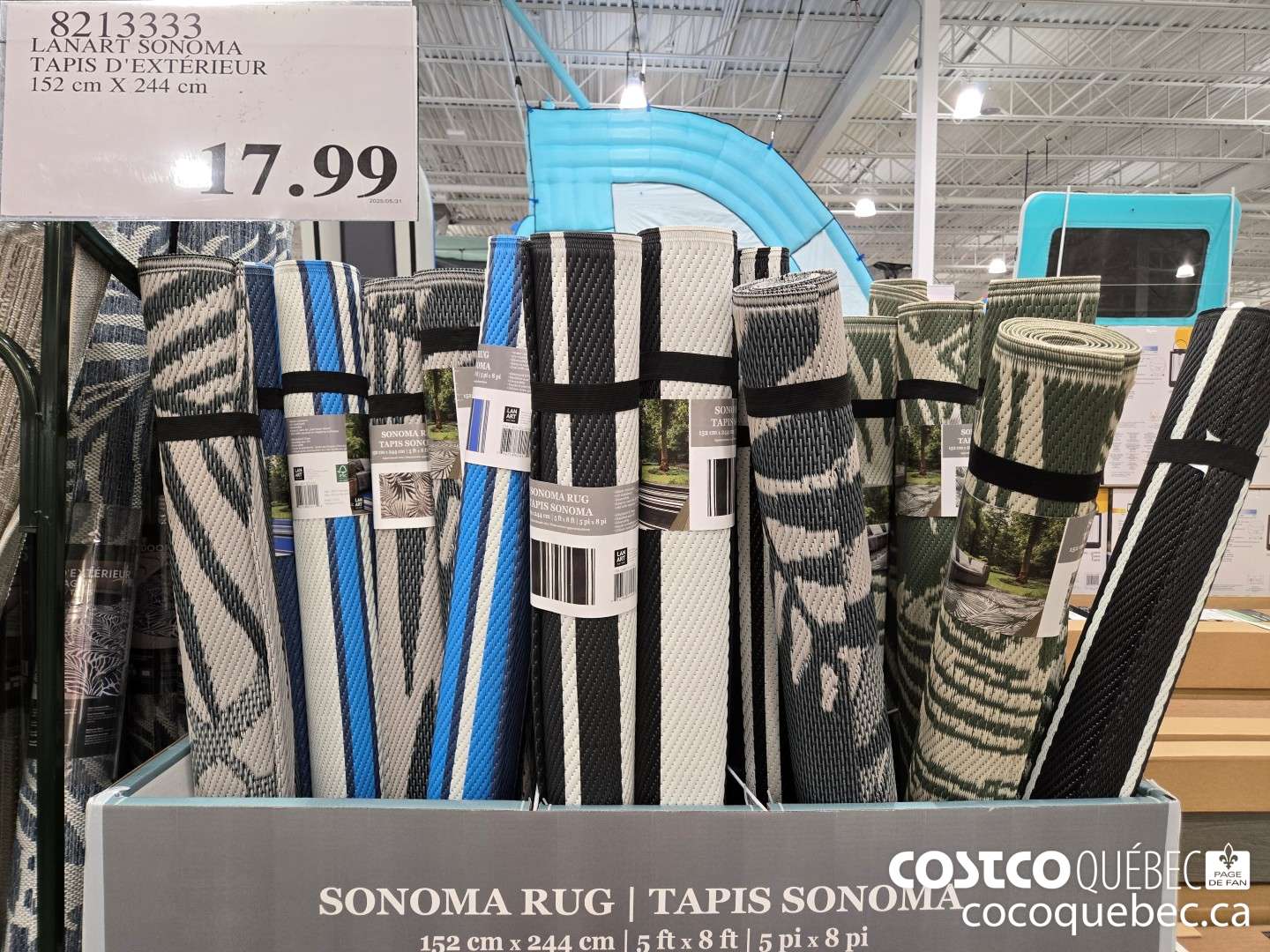 8213333 LANART SONOMA TAPIS D'EXTERIEUR  $17.99