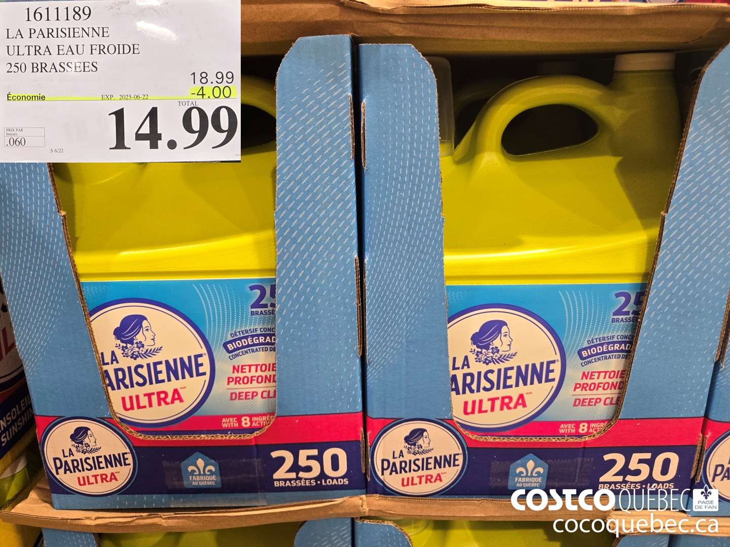 1611189 LA PARISIENNE ULTRA EAU FROIDE 250 BRASSEES  ($4.00 INSTANT SAVINGS EXPIRES ON 2025-06-22) $14.99