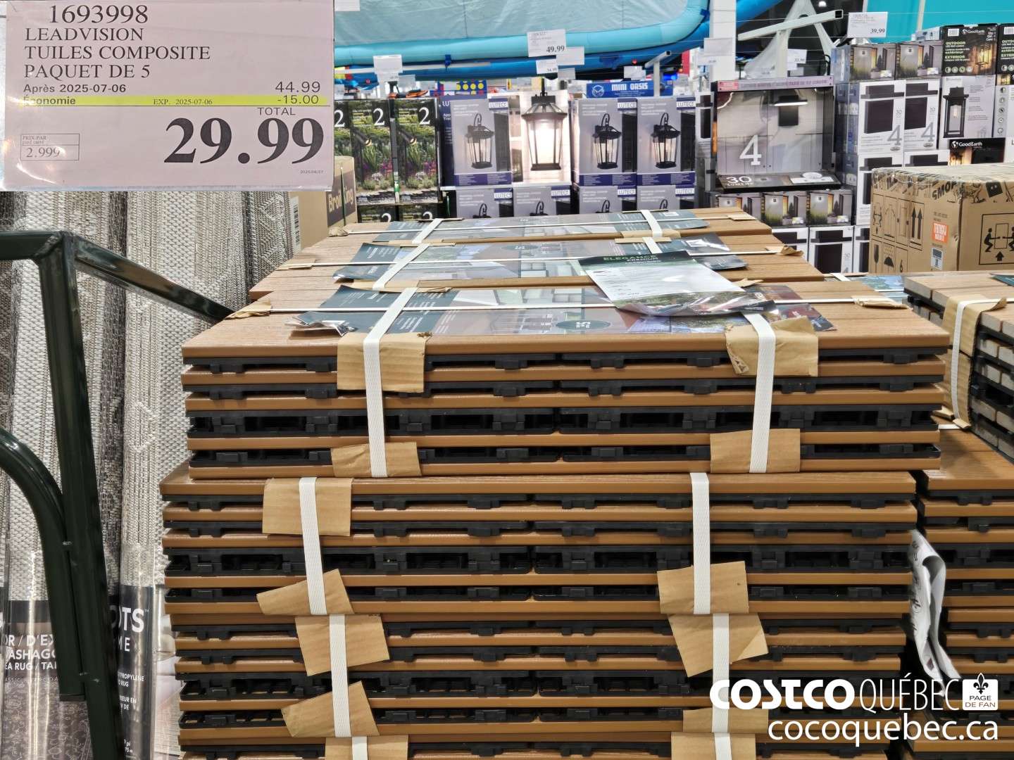 1693998 LEADVISION TUILES COMPOSITE PAQUET DE 5  ($15.00 INSTANT SAVINGS EXPIRES ON 2025-07-06) $29.99